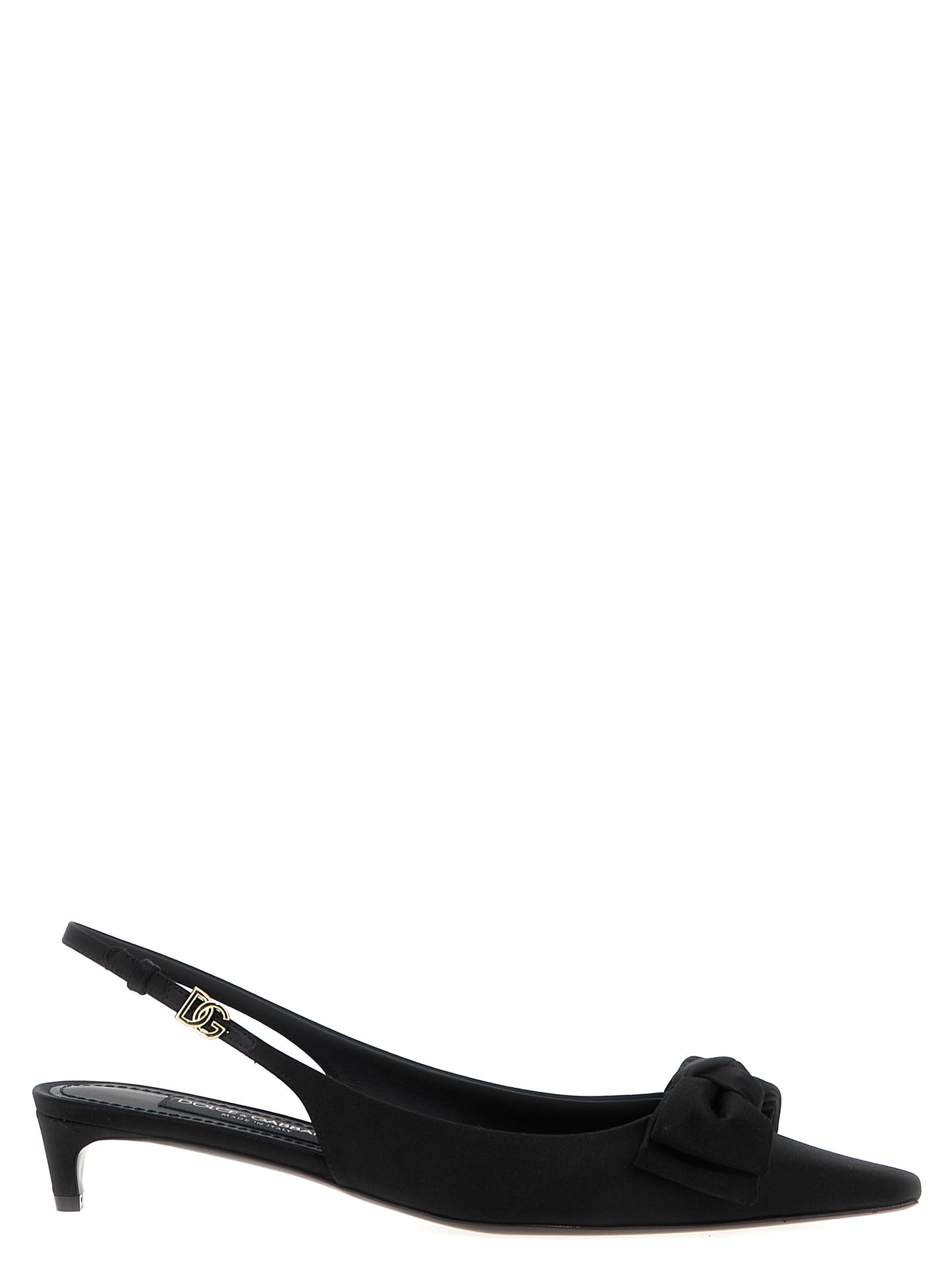 Dolce & Gabbana Black Viscose Mid Heel Pumps Curated Luxury Accessories by Orvyn