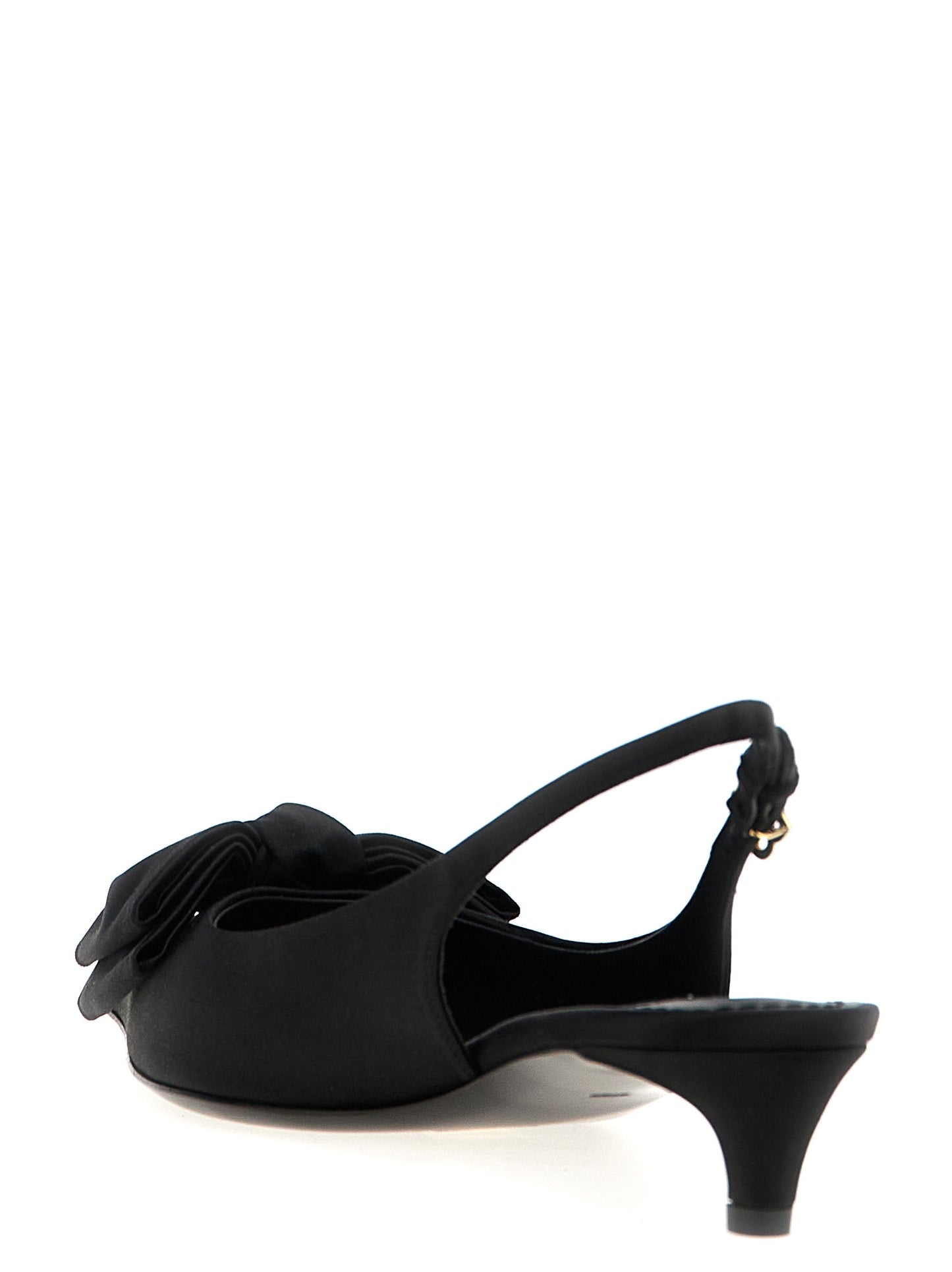Dolce & Gabbana Black Viscose Mid Heel Pumps Curated Luxury Accessories by Orvyn