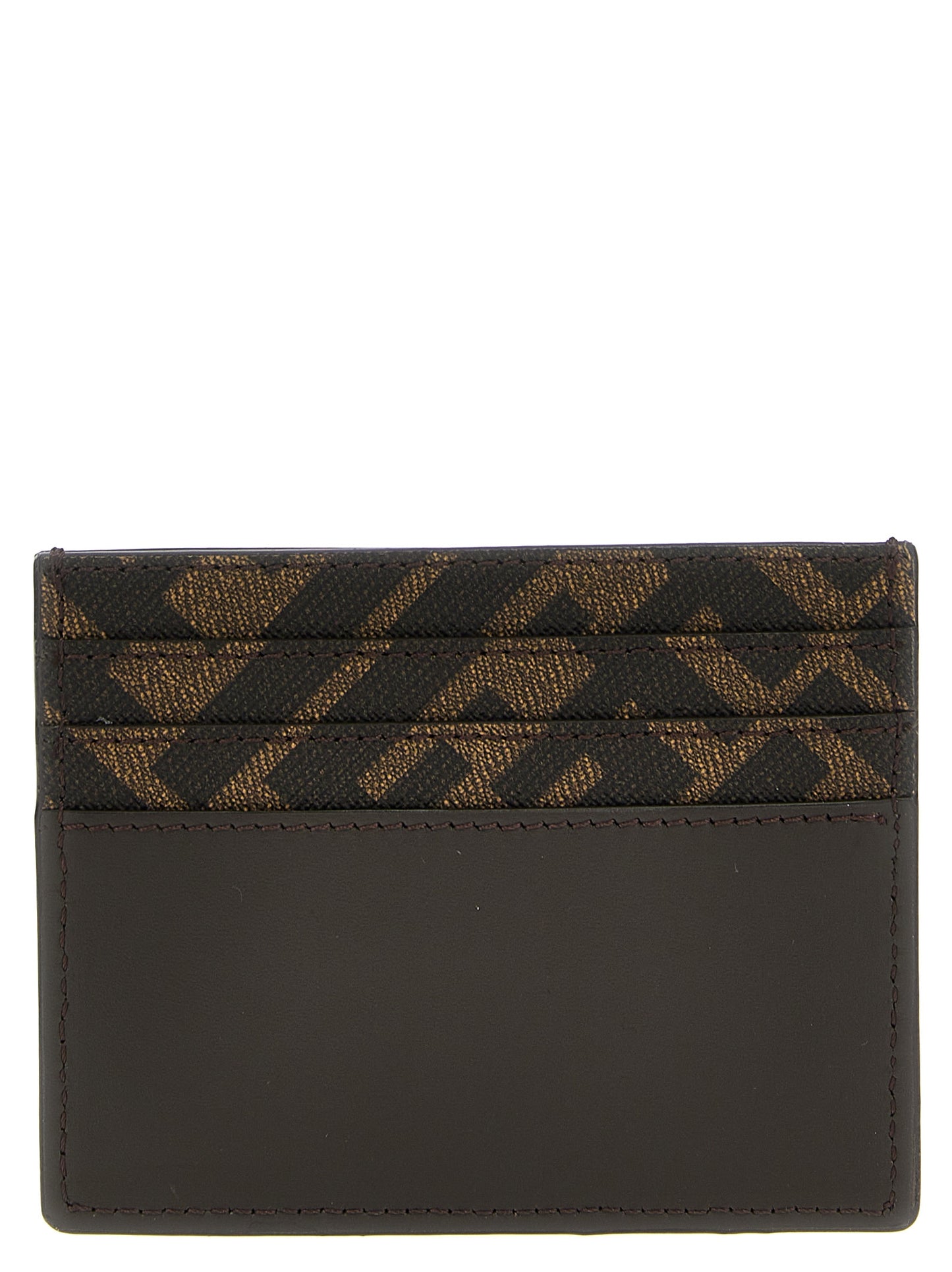 Fendi Brown Calf Leather Bos Taurus Cardholder Curated Luxury Accessories by Orvyn
