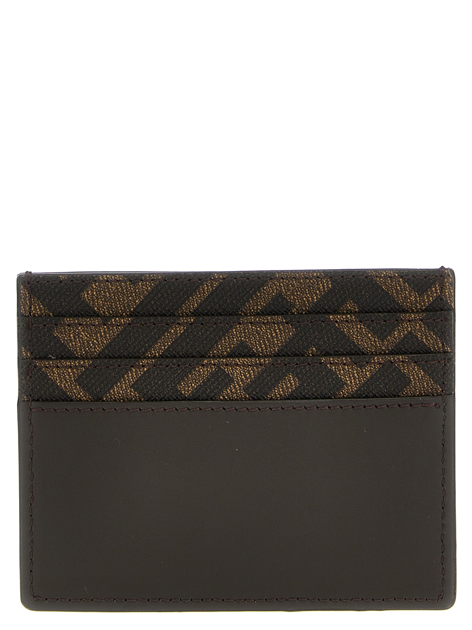 Fendi Brown Calf Leather Bos Taurus Cardholder Curated Luxury Accessories by Orvyn