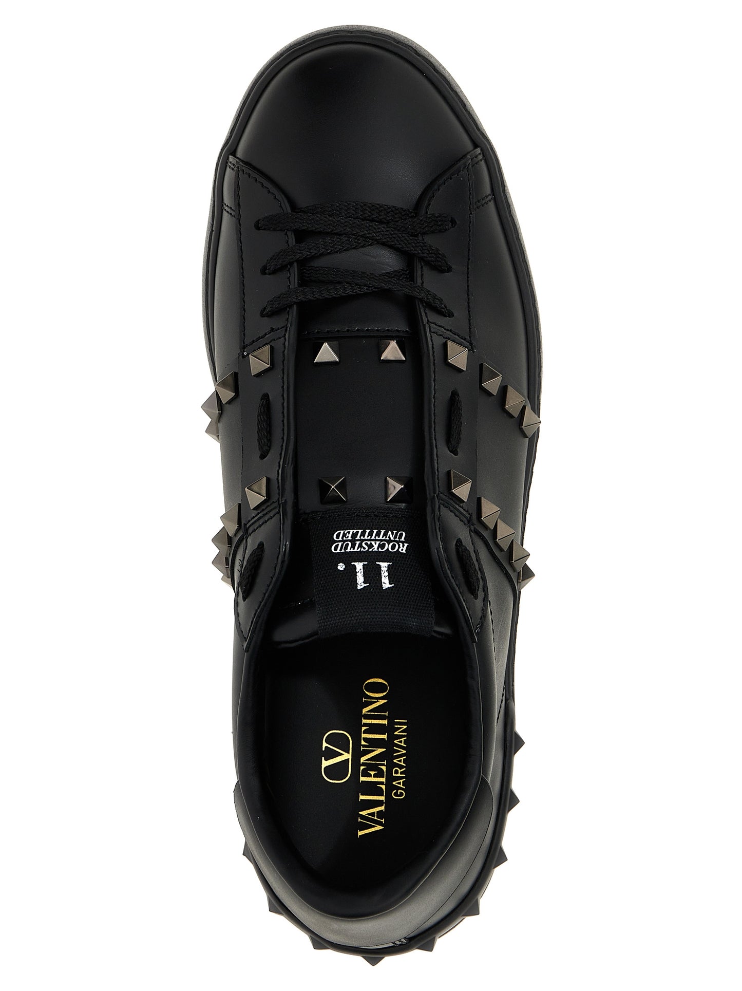 Valentino Garavani Black Calfskin Low Top Sneakers Curated Luxury Accessories by Orvyn