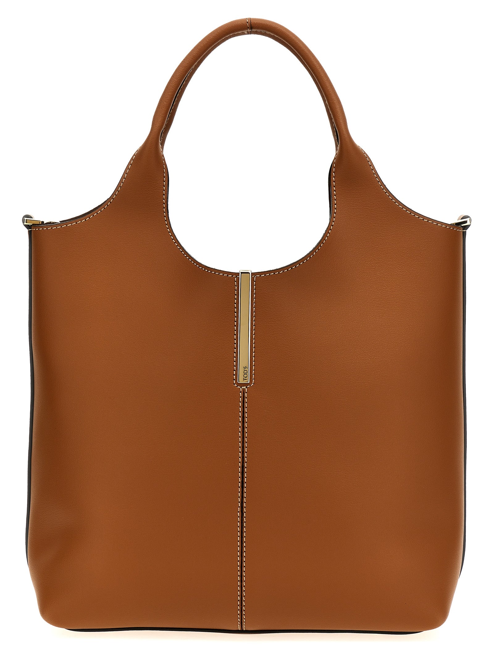 Tod's Brown Calfskin Tote Bag Curated Luxury Accessories by Orvyn