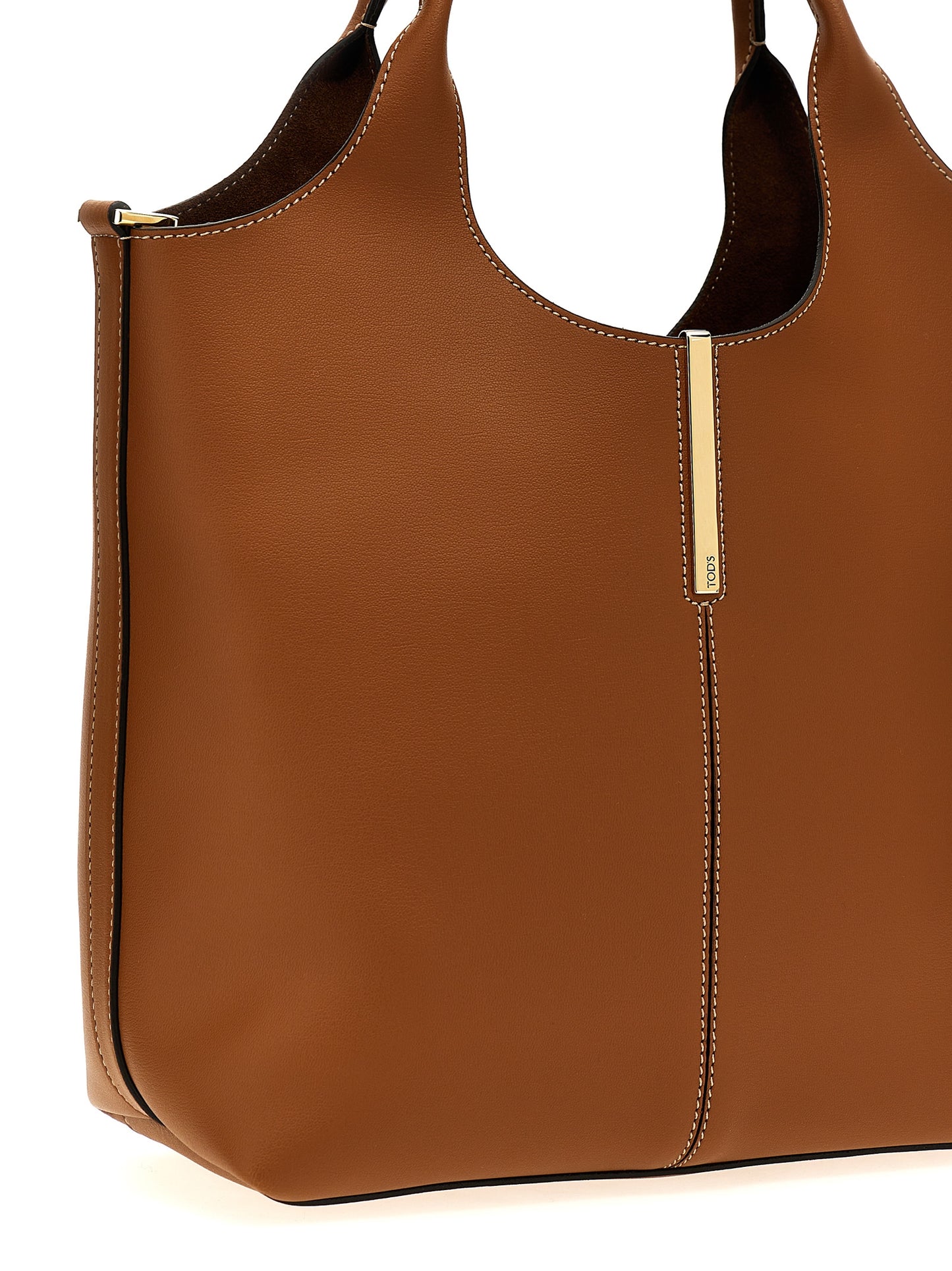 Tod's Brown Calfskin Tote Bag Curated Luxury Accessories by Orvyn