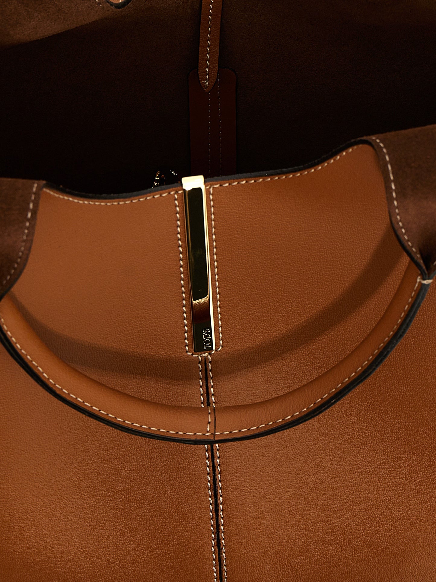 Tod's Brown Calfskin Tote Bag Curated Luxury Accessories by Orvyn