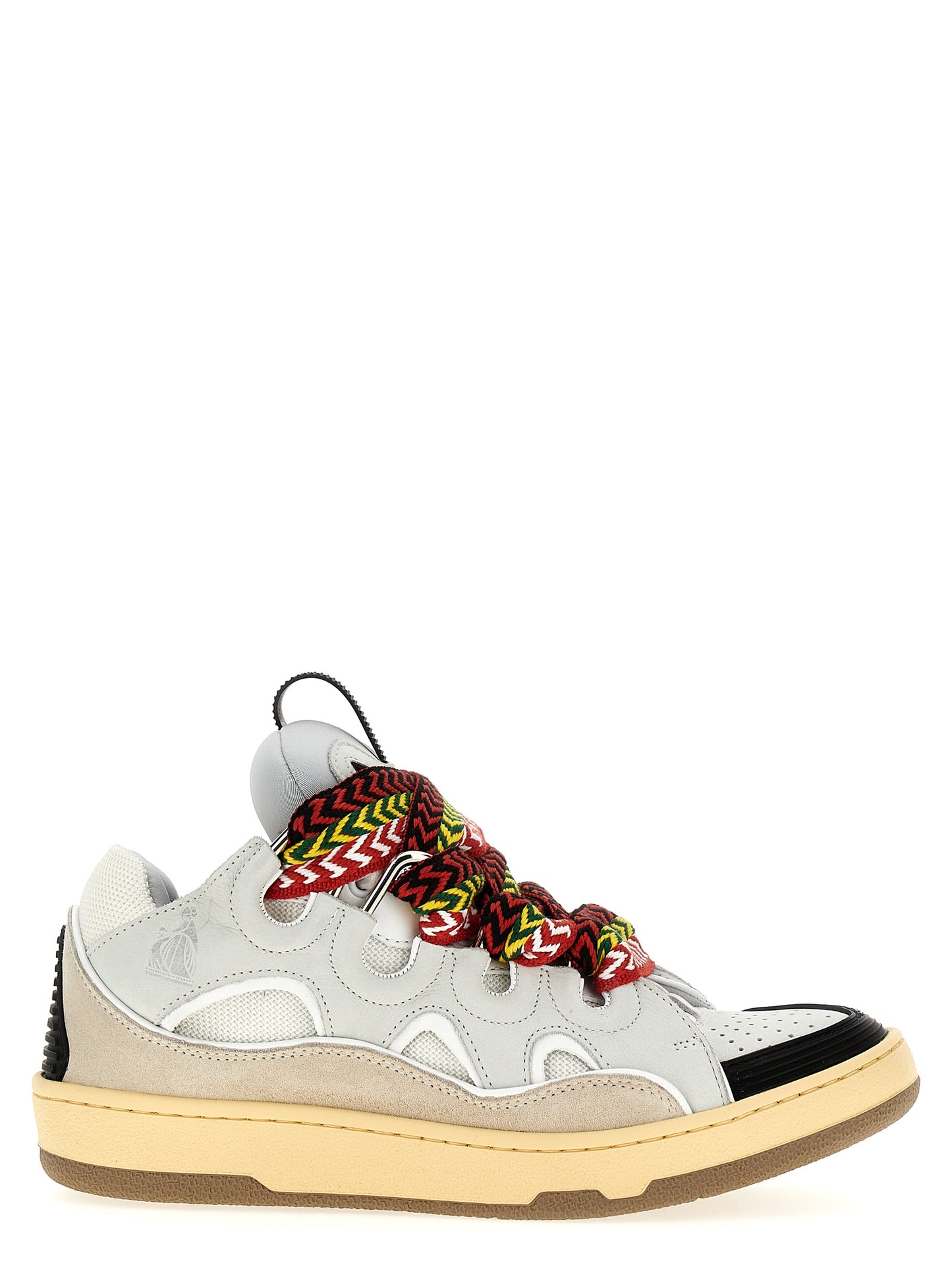 Lanvin Gray Calfskin Chunky Sneakers Curated Luxury Accessories by Orvyn