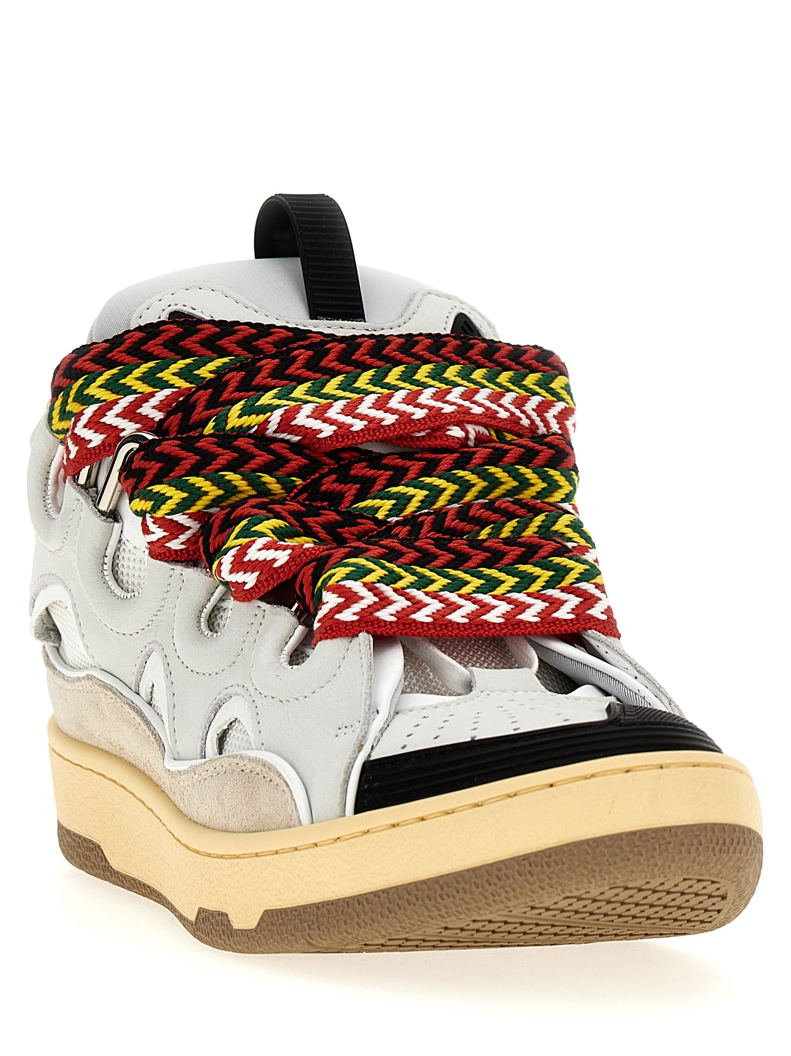 Lanvin Gray Calfskin Chunky Sneakers Curated Luxury Accessories by Orvyn