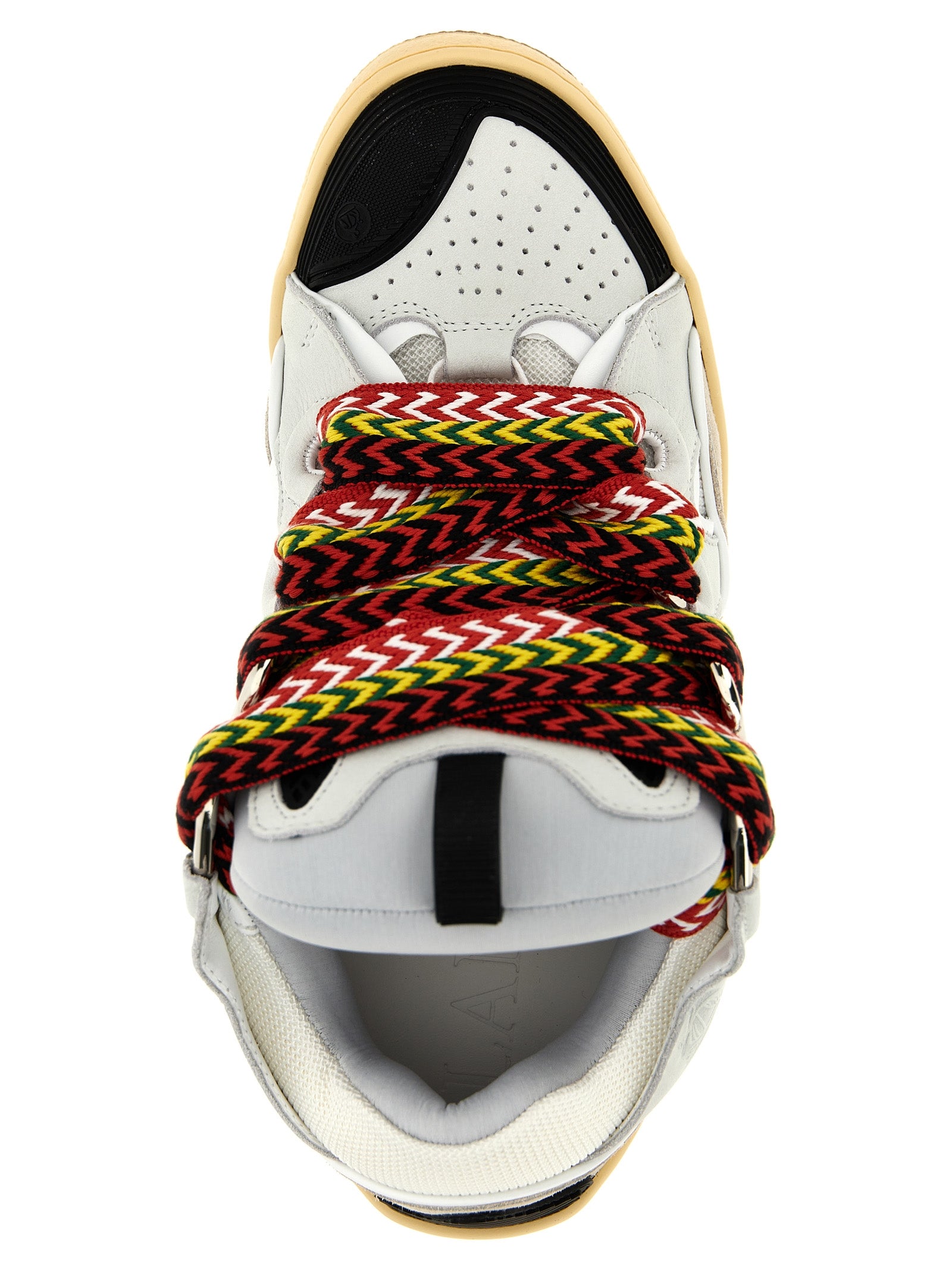Lanvin Gray Calfskin Chunky Sneakers Curated Luxury Accessories by Orvyn