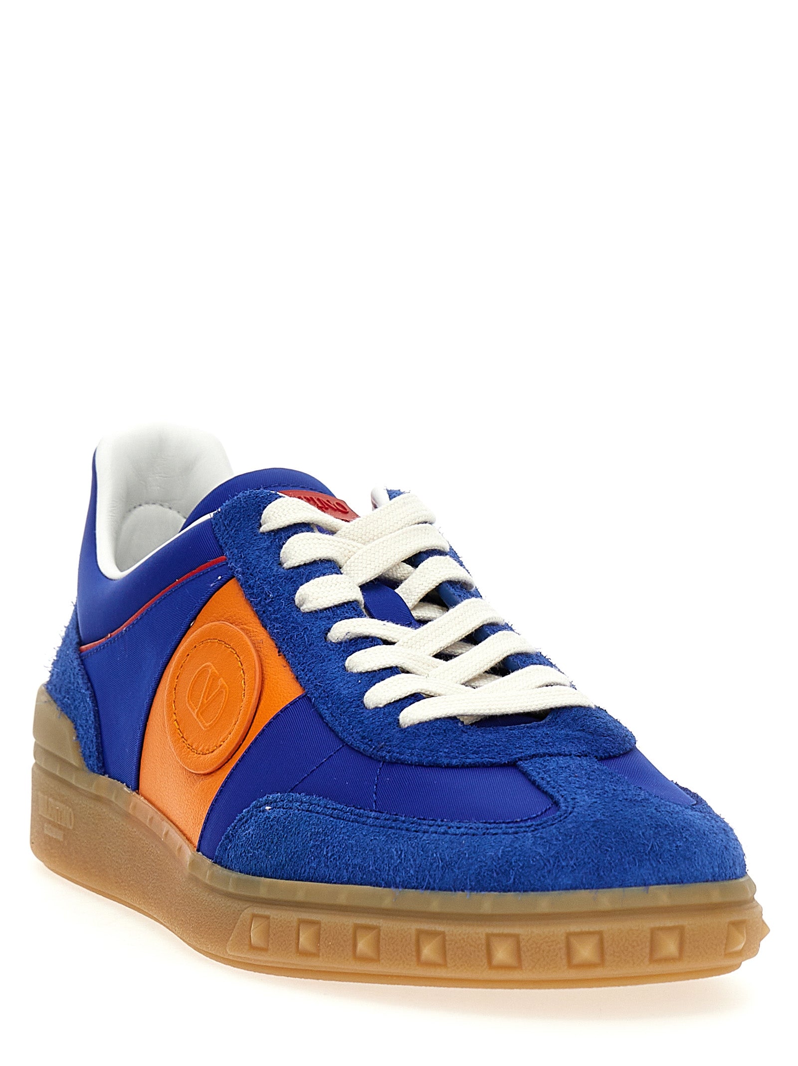 Valentino Garavani Blue Bovine Leather Low Top Sneakers Curated Luxury Accessories by Orvyn