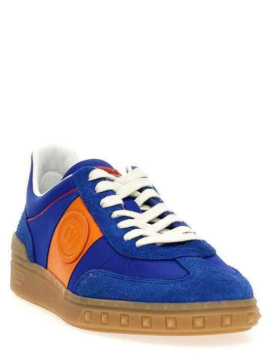 Valentino Garavani Blue Bovine Leather Low Top Sneakers Curated Luxury Accessories by Orvyn