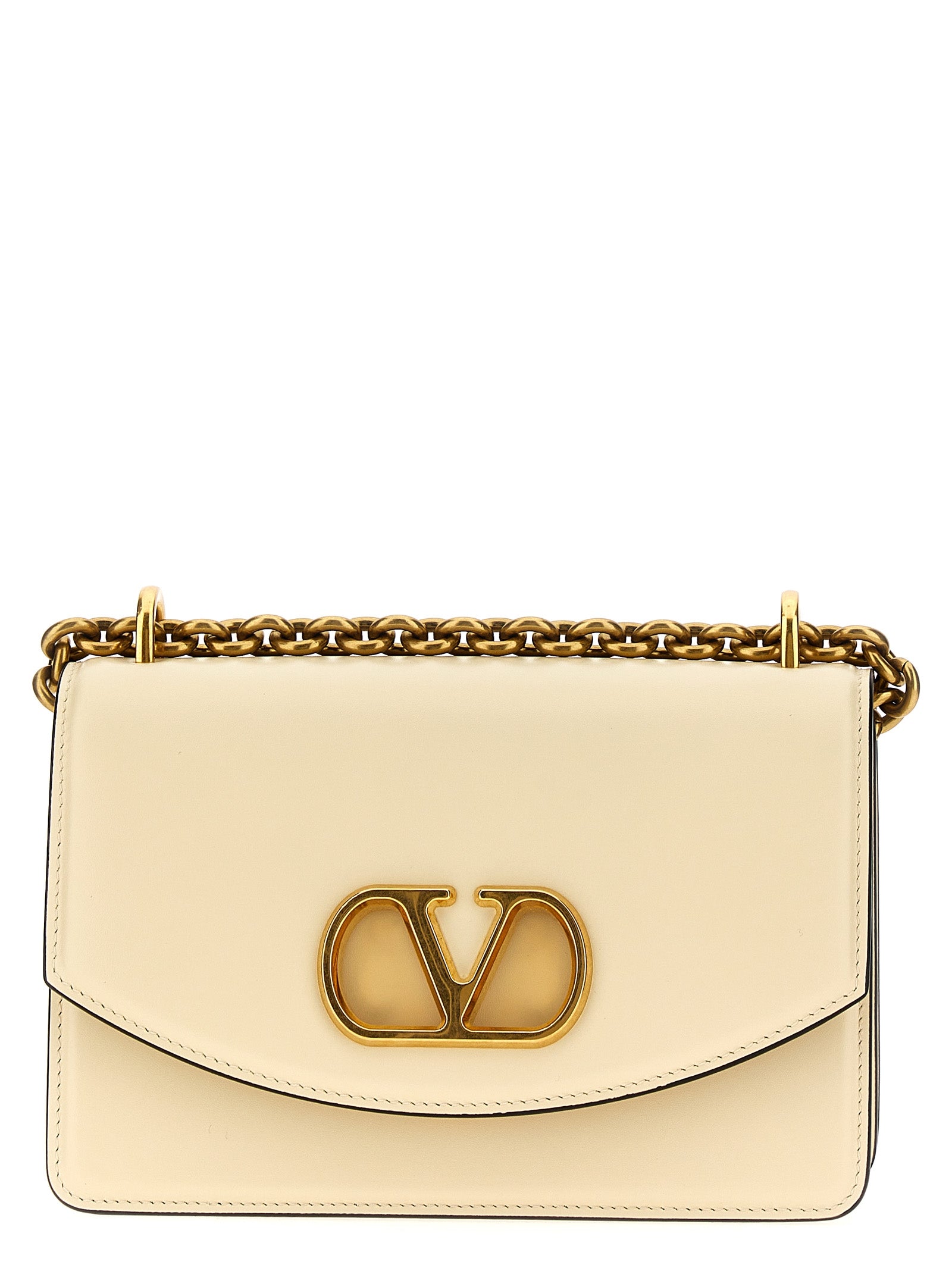 Valentino Garavani White Calfskin Shoulder Bag Curated Luxury Accessories by Orvyn