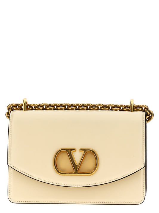 Valentino Garavani White Calfskin Shoulder Bag Curated Luxury Accessories by Orvyn
