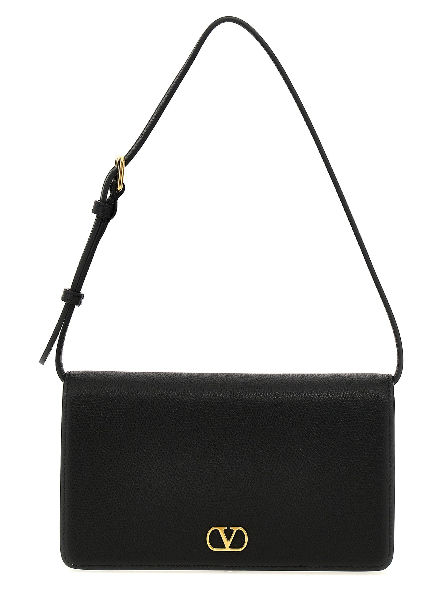 Valentino Garavani Black Calfskin Shoulder Bag Curated Luxury Accessories by Orvyn