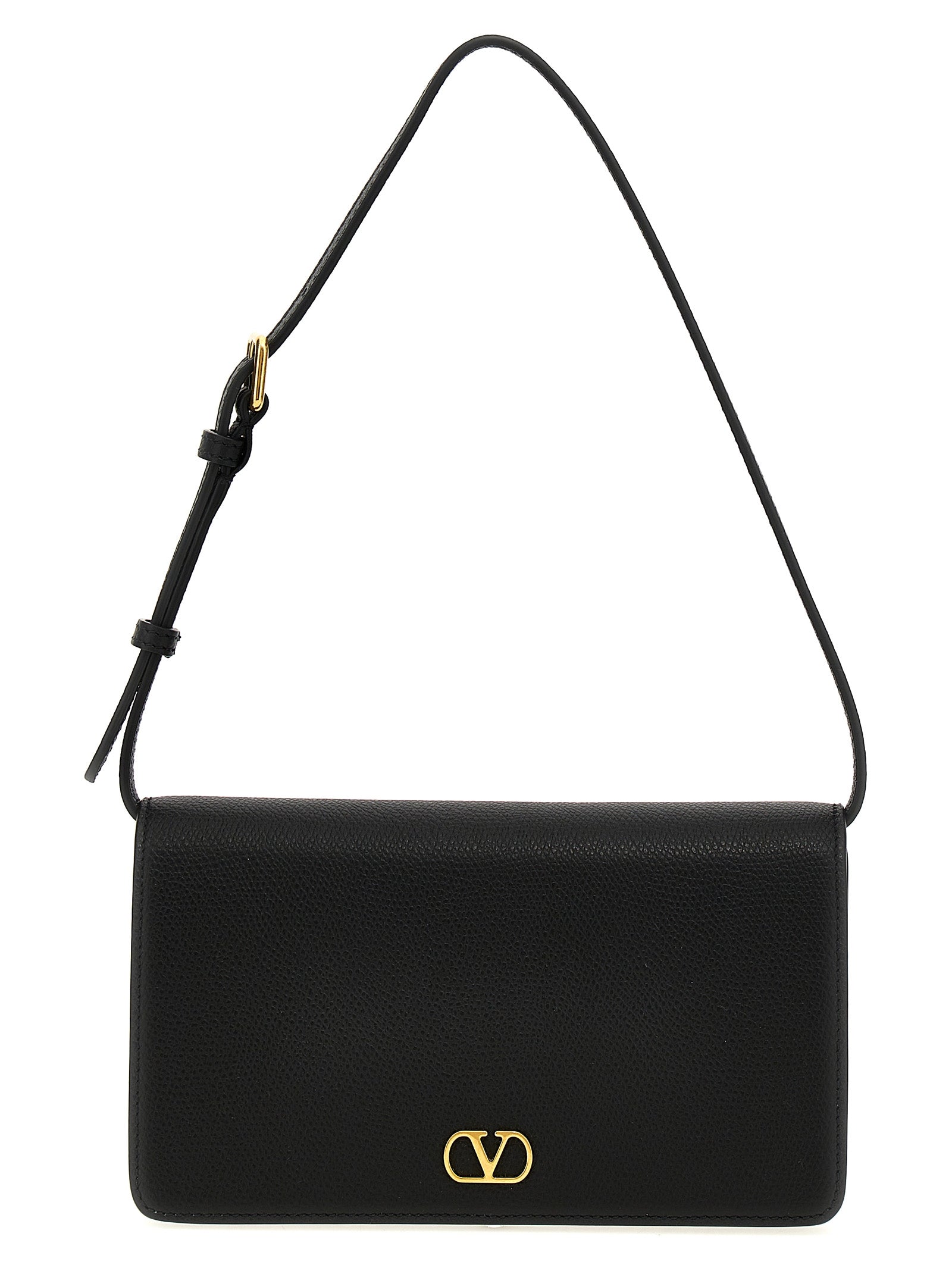 Valentino Garavani Black Calfskin Shoulder Bag Curated Luxury Accessories by Orvyn
