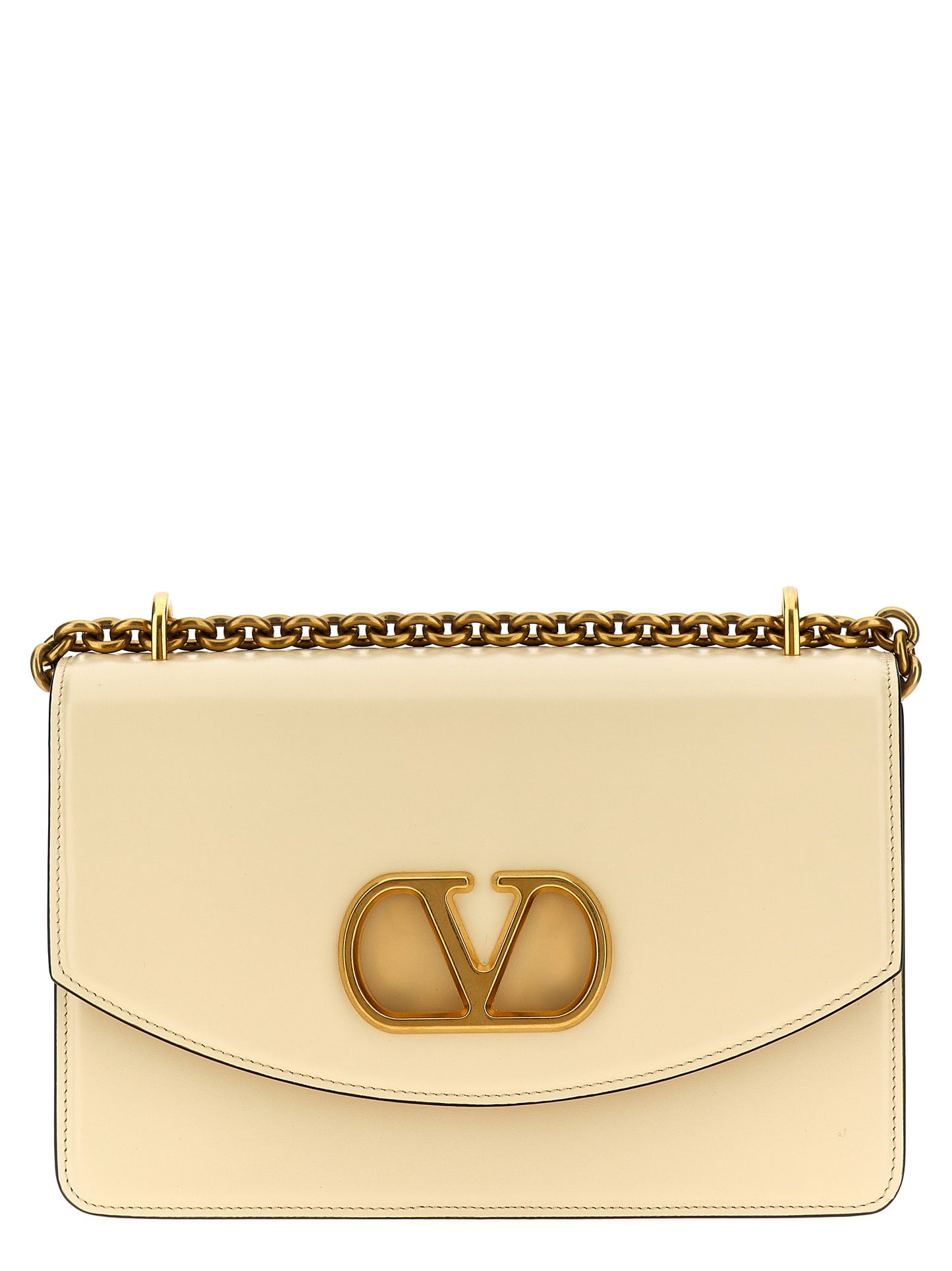 Valentino Garavani White Calfskin Shoulder Bag Curated Luxury Accessories by Orvyn