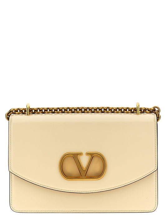 Valentino Garavani White Calfskin Shoulder Bag Curated Luxury Accessories by Orvyn