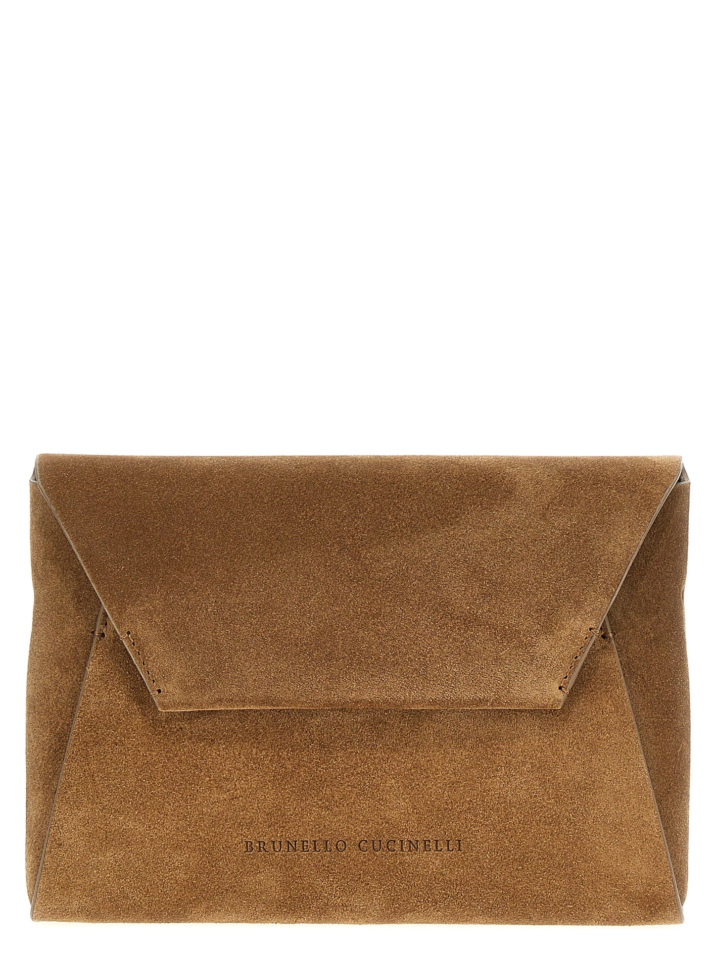 Brunello Cucinelli Brown Calfskin Clutch Bag Curated Luxury Accessories by Orvyn