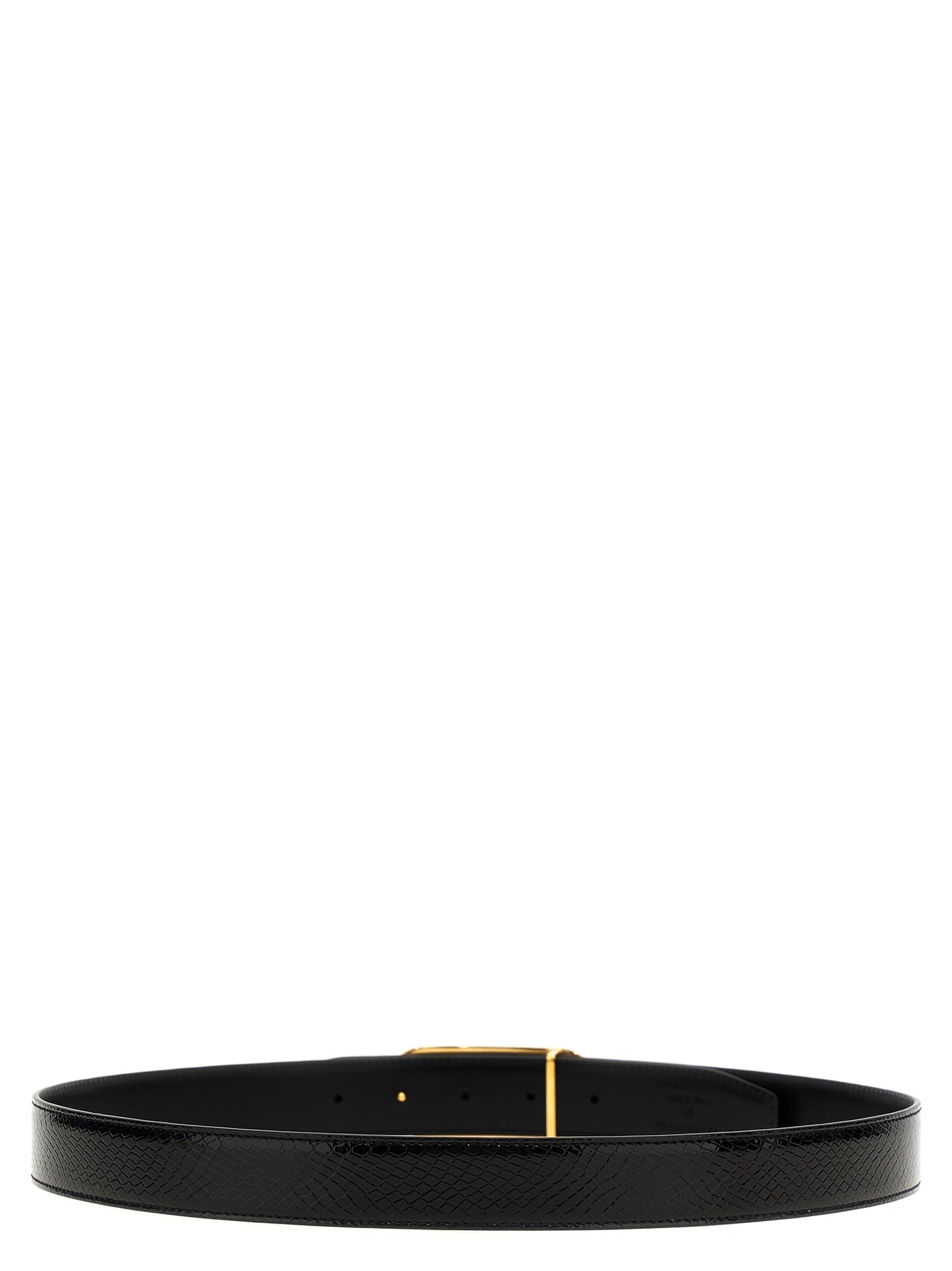 Tom Ford Black Leather Regular Belt Curated Luxury Accessories by Orvyn