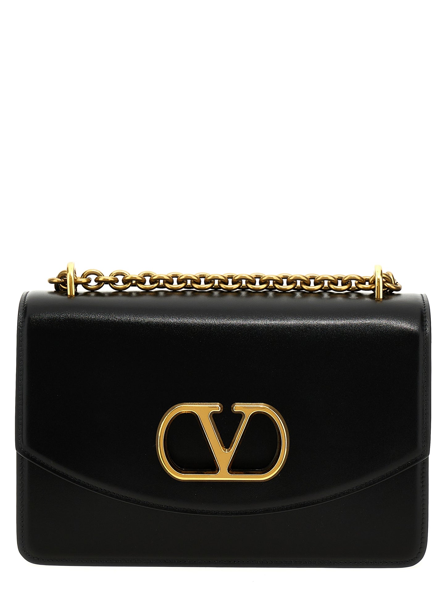 Valentino Garavani Black Calfskin Shoulder Bag Curated Luxury Accessories by Orvyn