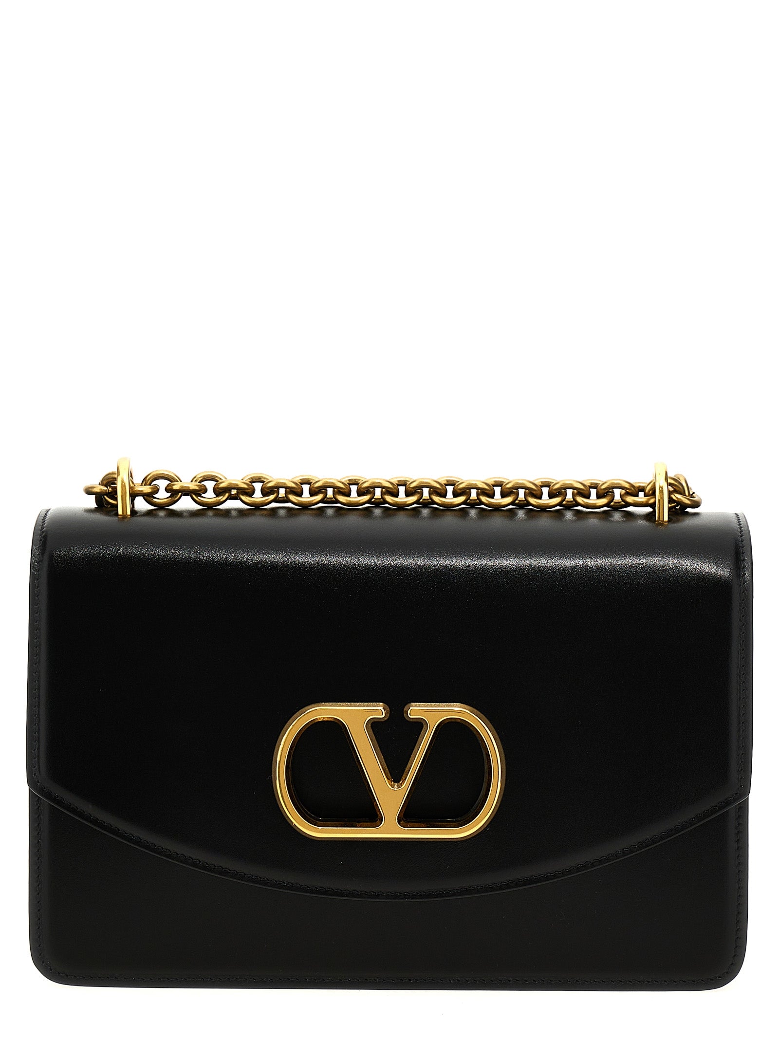 Valentino Garavani Black Calfskin Shoulder Bag Curated Luxury Accessories by Orvyn