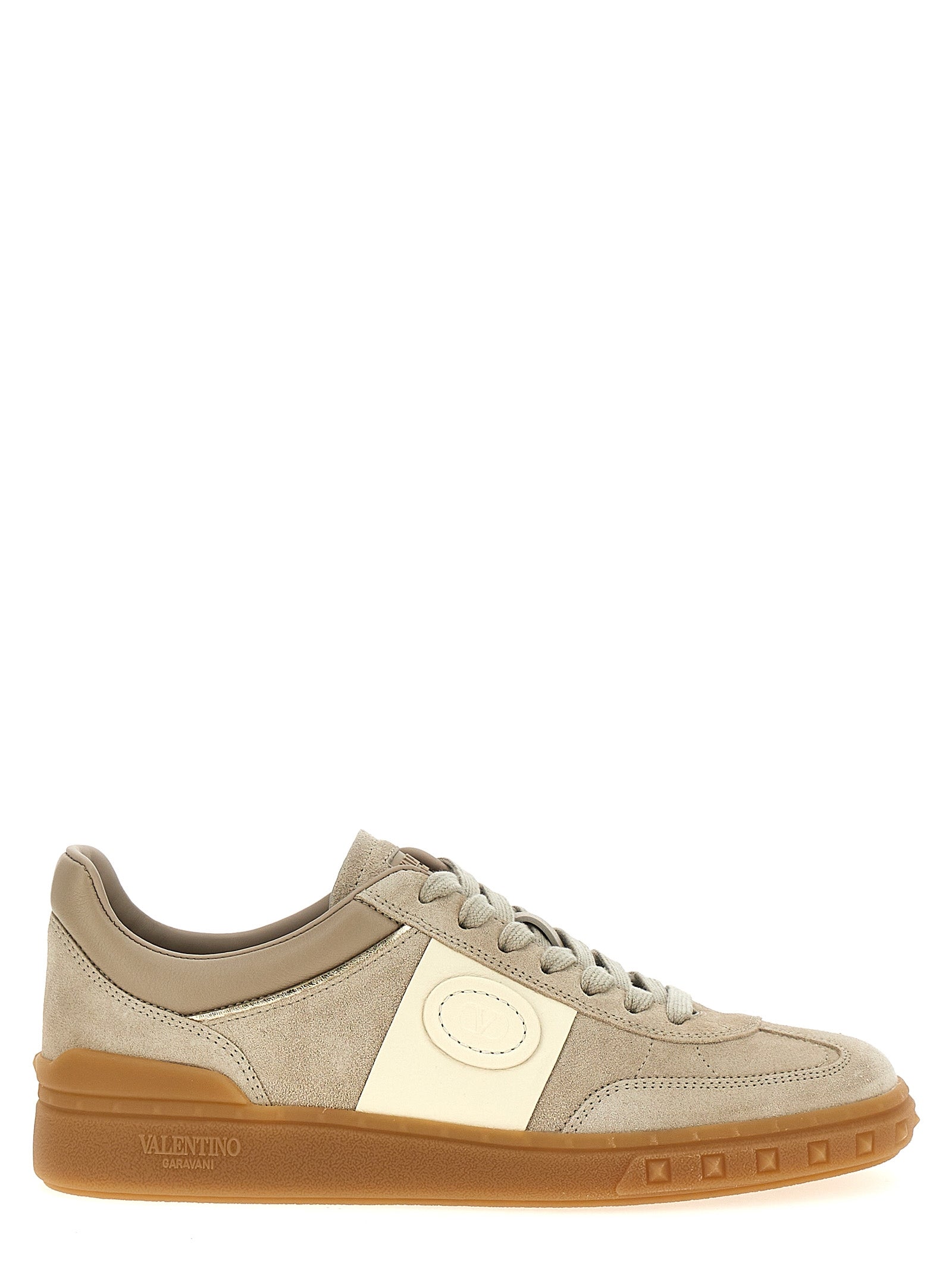 Valentino Garavani Beige Calfskin Low Top Sneakers Curated Luxury Accessories by Orvyn