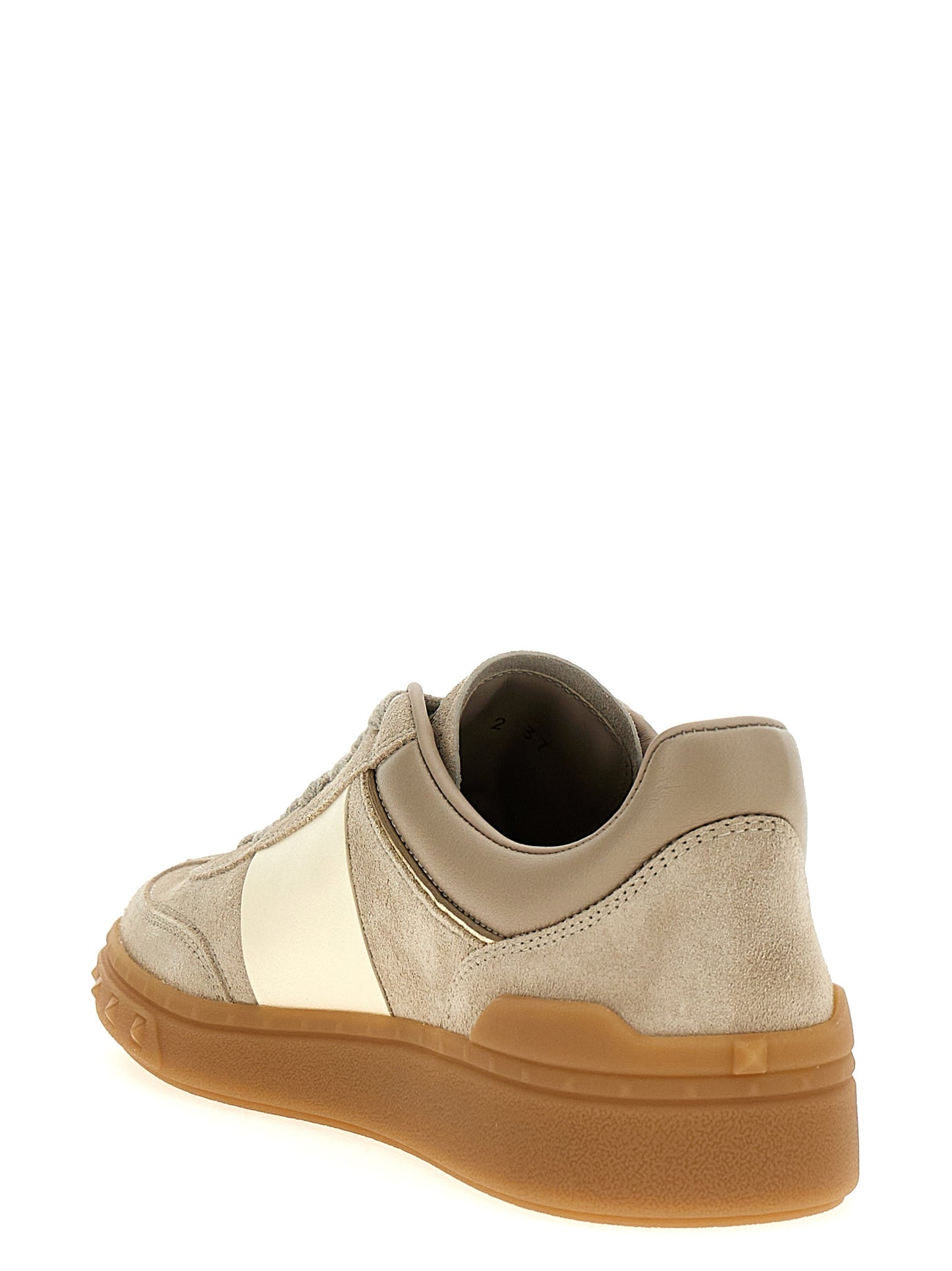 Valentino Garavani Beige Calfskin Low Top Sneakers Curated Luxury Accessories by Orvyn