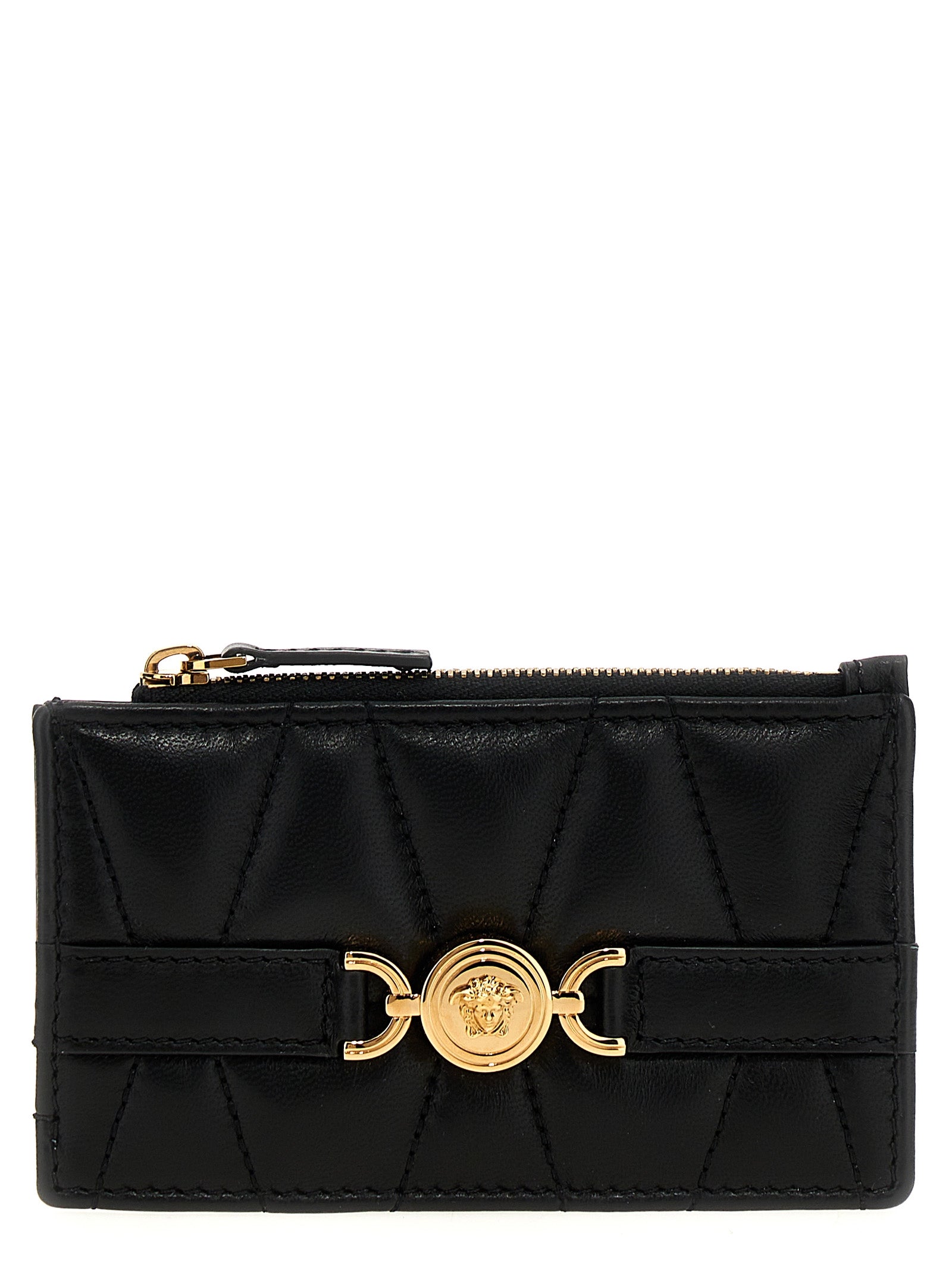 Versace Black Lamb Leather Cardholder Curated Luxury Accessories by Orvyn