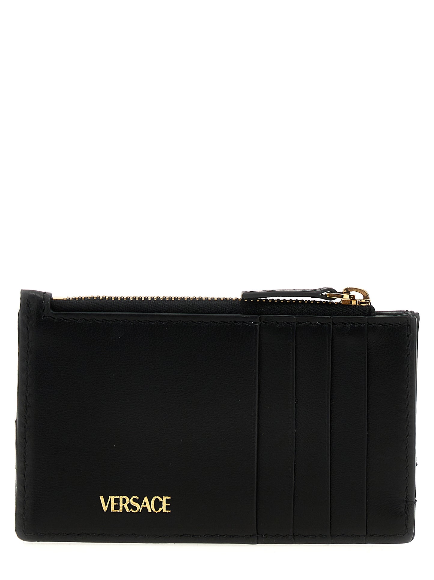 Versace Black Lamb Leather Cardholder Curated Luxury Accessories by Orvyn