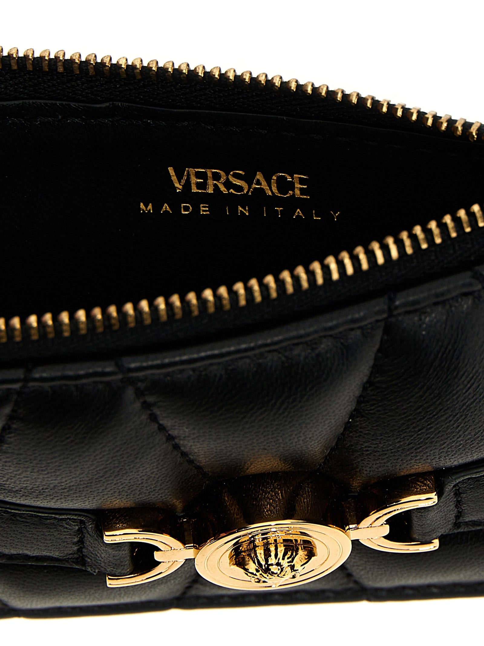 Versace Black Lamb Leather Cardholder Curated Luxury Accessories by Orvyn