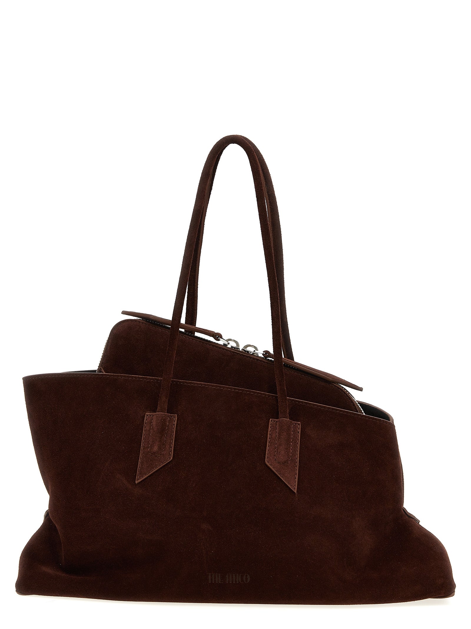 The Attico Brown Calfskin Shoulder Bag Curated Luxury Accessories by Orvyn