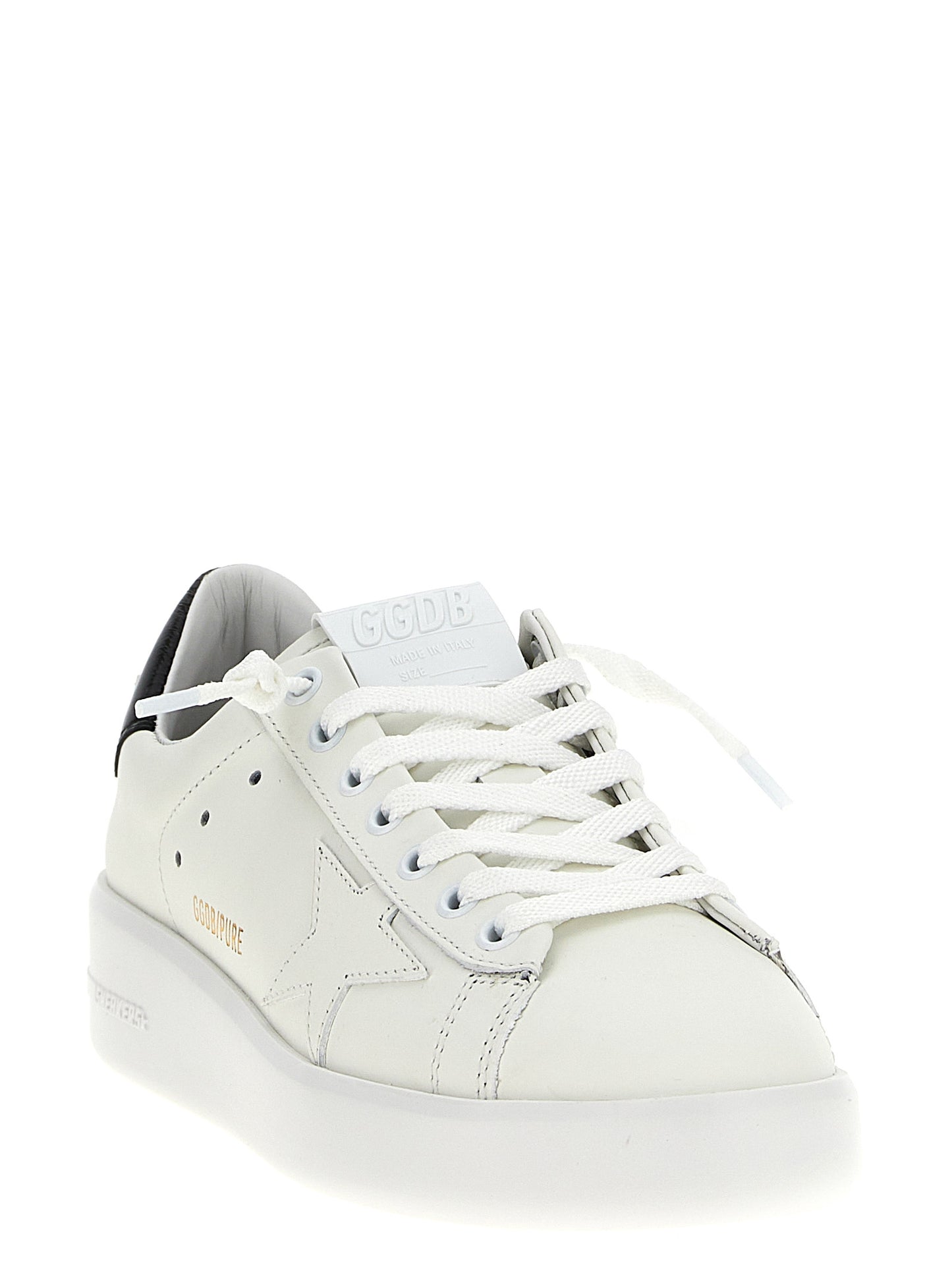 Golden Goose Black Cowhide Low Top Sneakers Curated Luxury Accessories by Orvyn