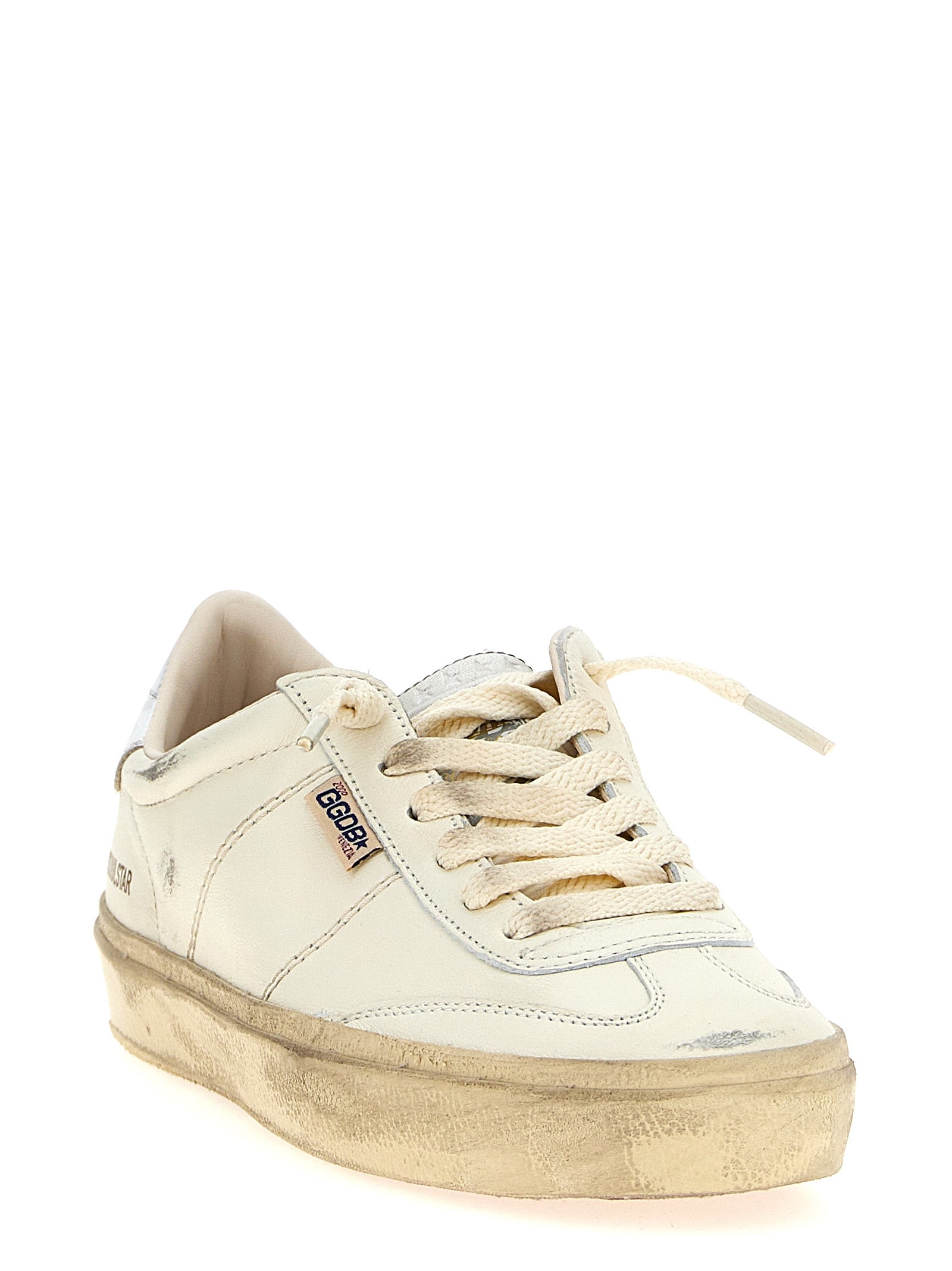 Golden Goose Silver Lamb Leather Low Top Sneakers Curated Luxury Accessories by Orvyn