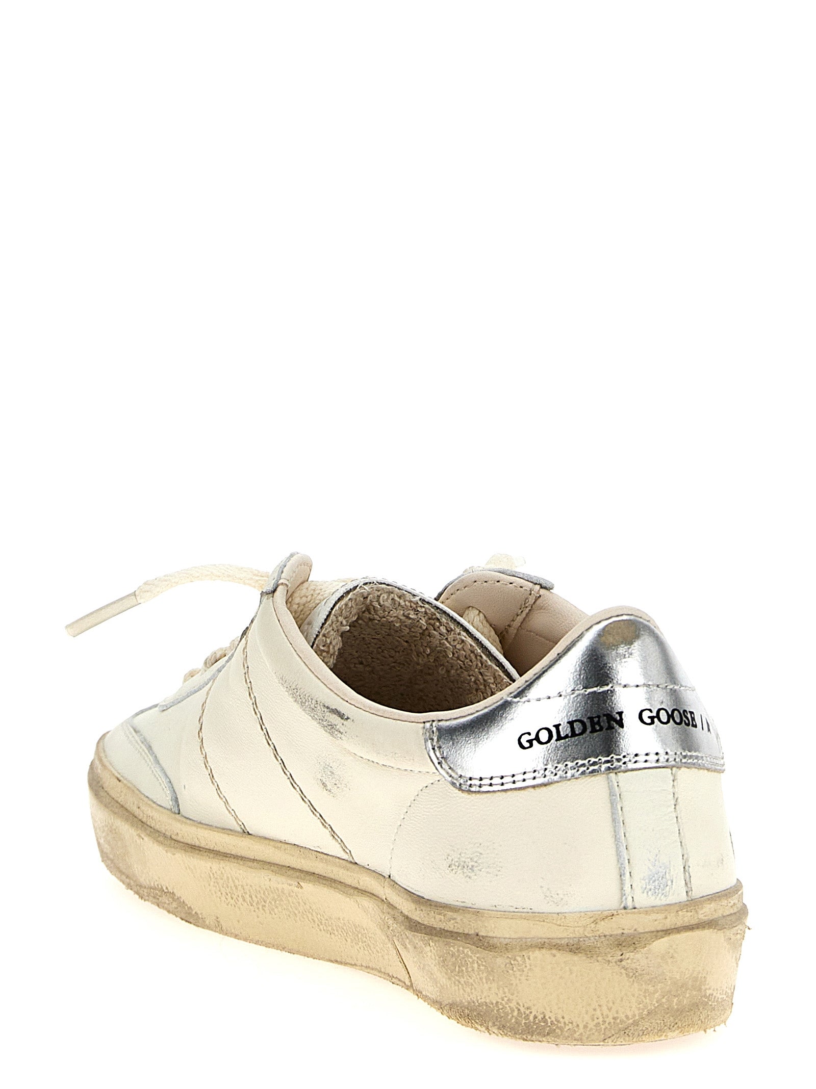 Golden Goose Silver Lamb Leather Low Top Sneakers Curated Luxury Accessories by Orvyn