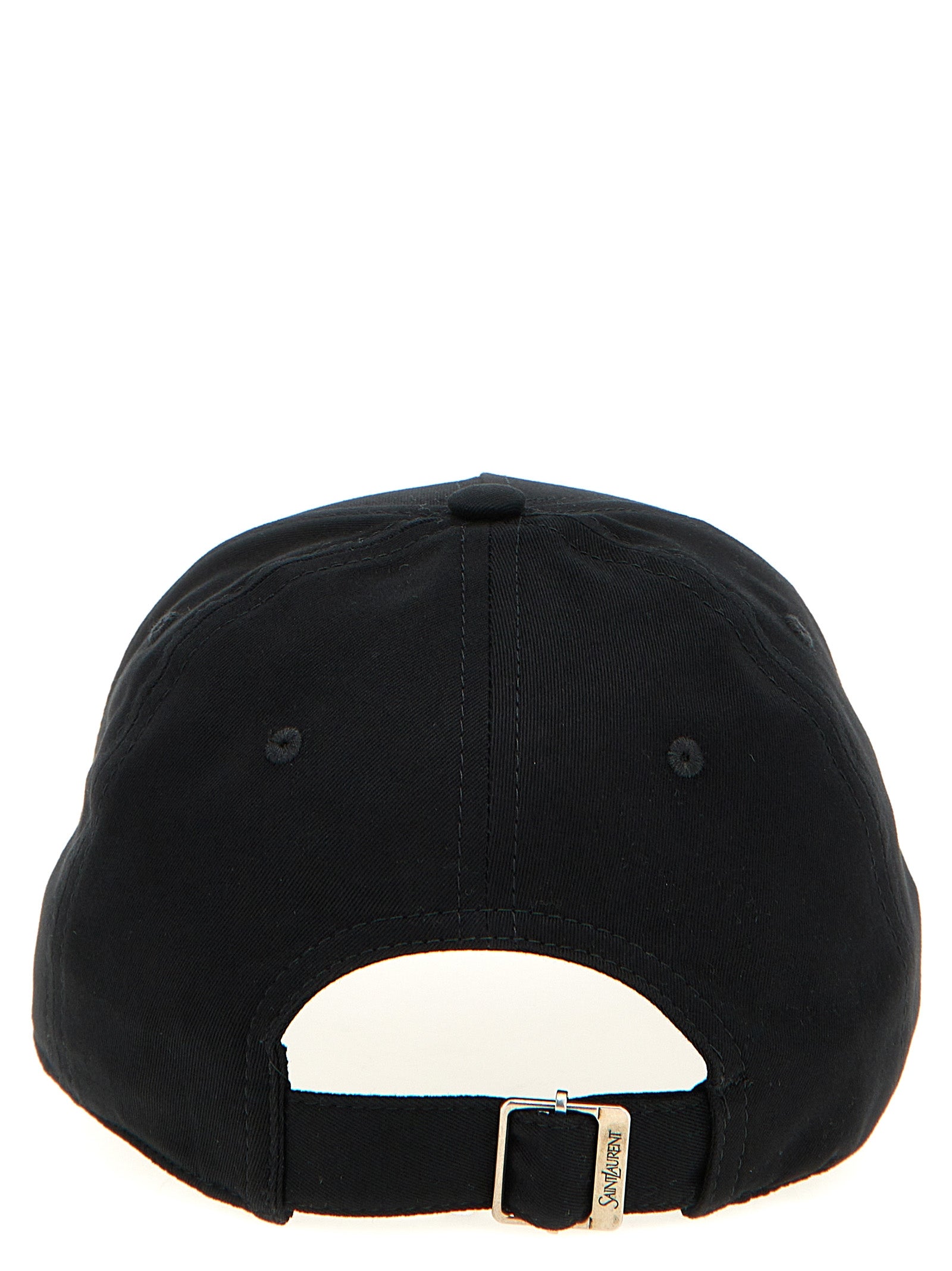 Saint Laurent Black Cotton Cap (Baseball Hat) Curated Luxury Accessories by Orvyn