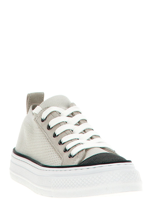 Brunello Cucinelli Multicolor Cotton Low Top Sneakers Curated Luxury Accessories by Orvyn