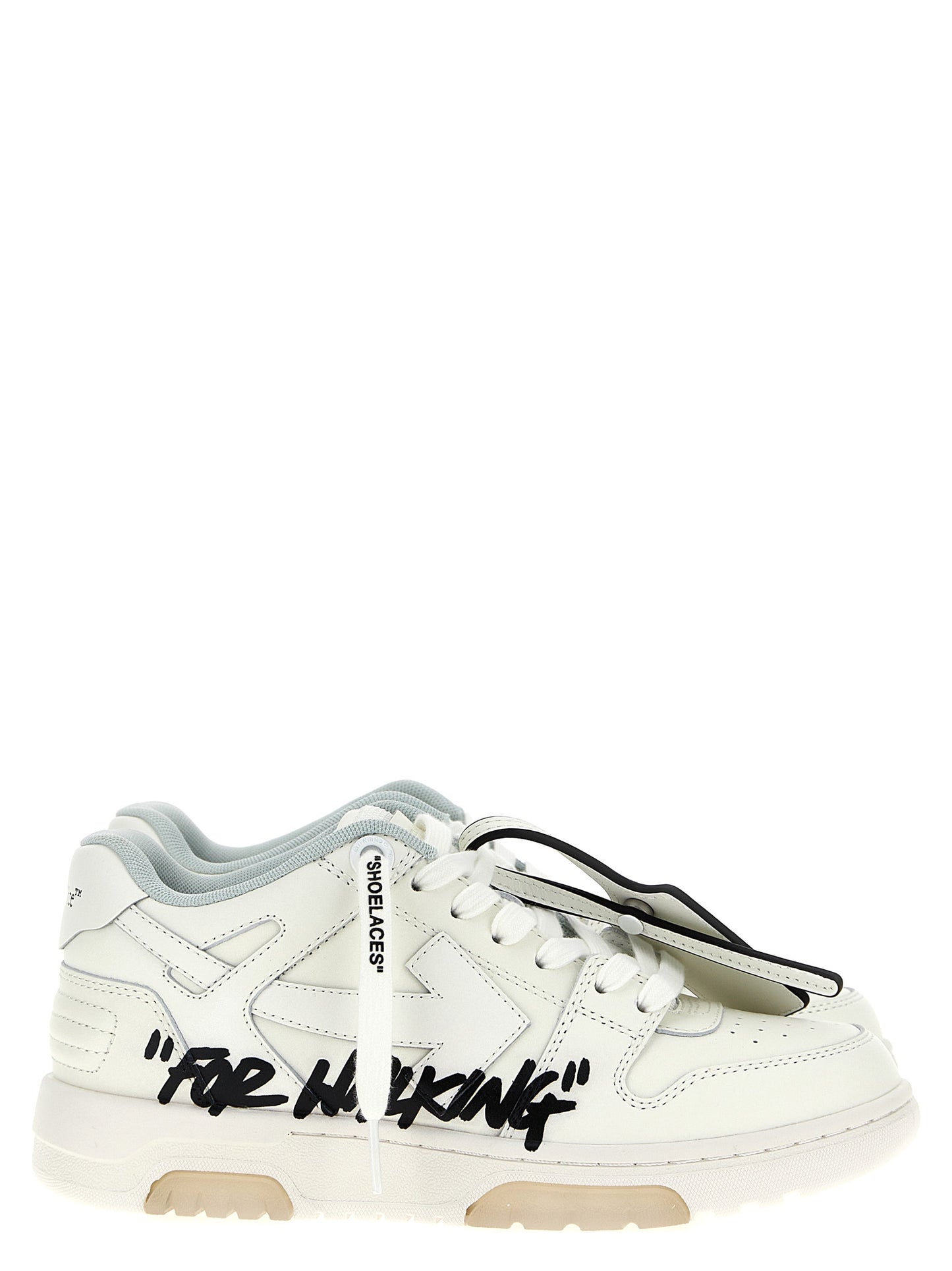 Off-White Bicolor Bovine Leather Low Top Sneakers weiss