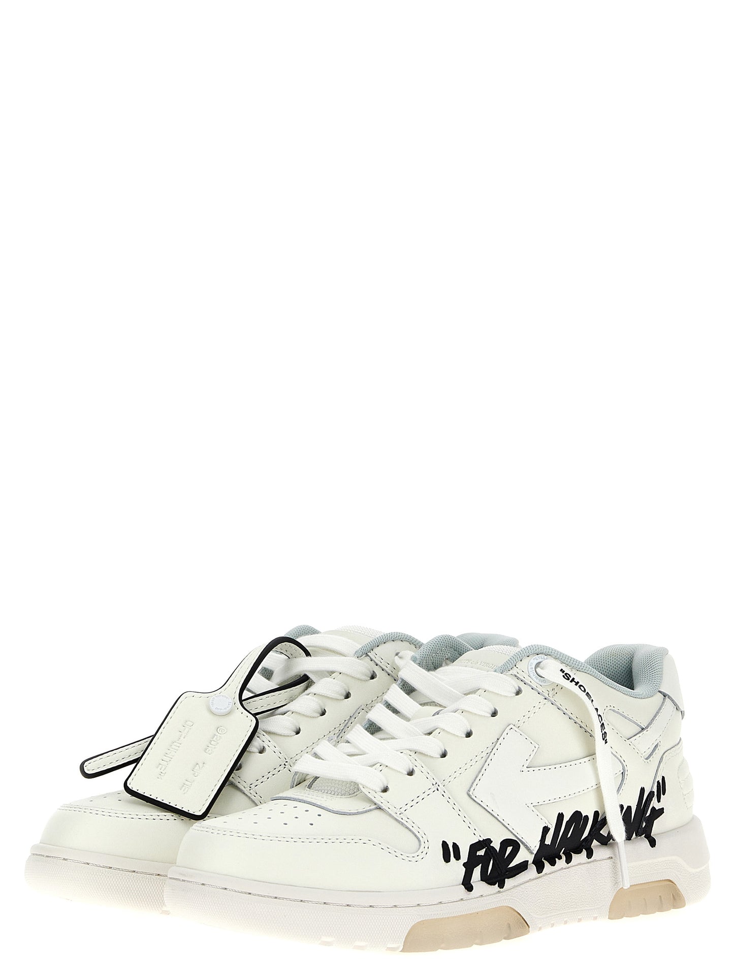 Off-White Bicolor Bovine Leather Low Top Sneakers weiss