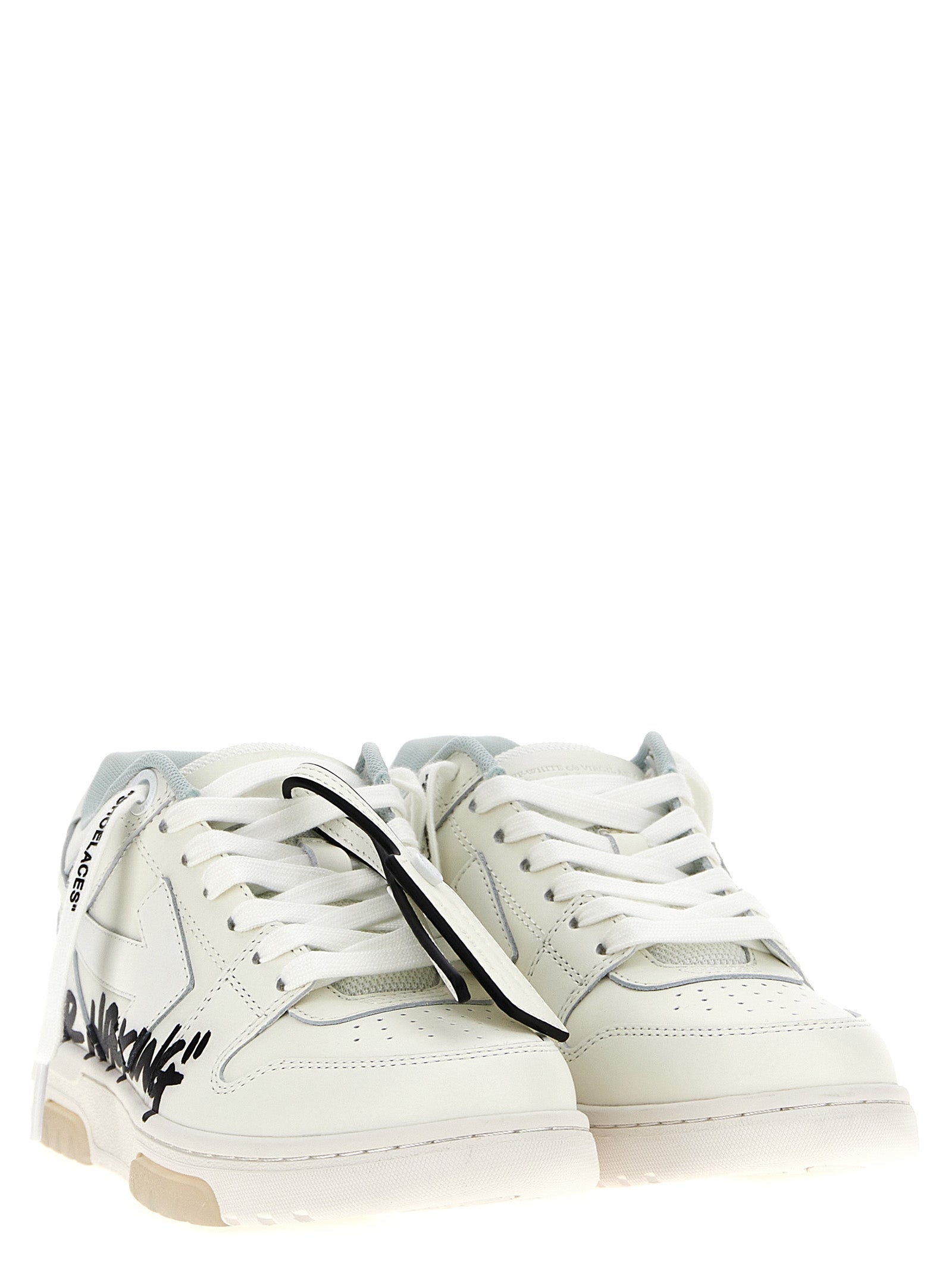 Off-White Bicolor Bovine Leather Low Top Sneakers weiss