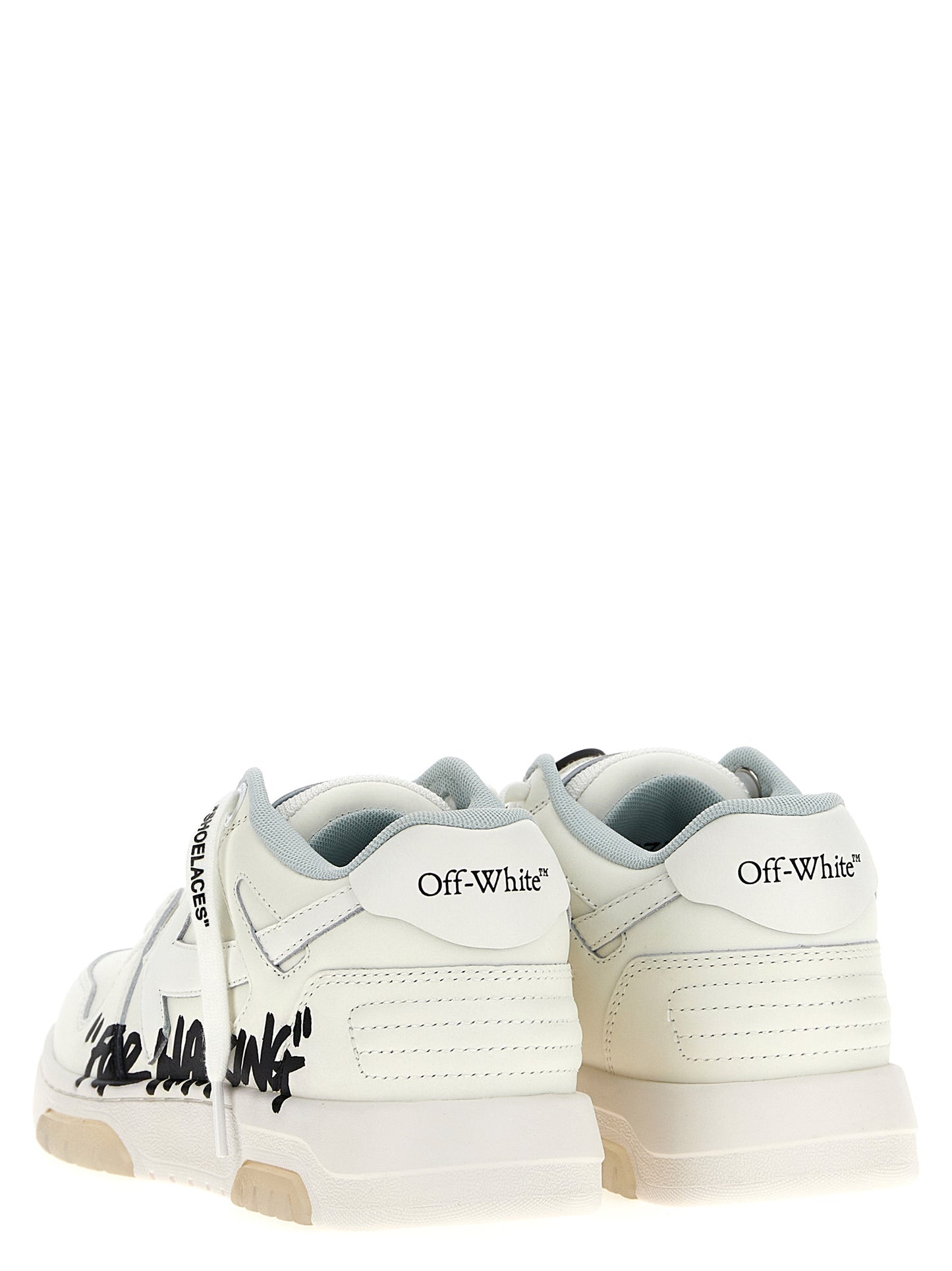 Off-White Bicolor Bovine Leather Low Top Sneakers weiss
