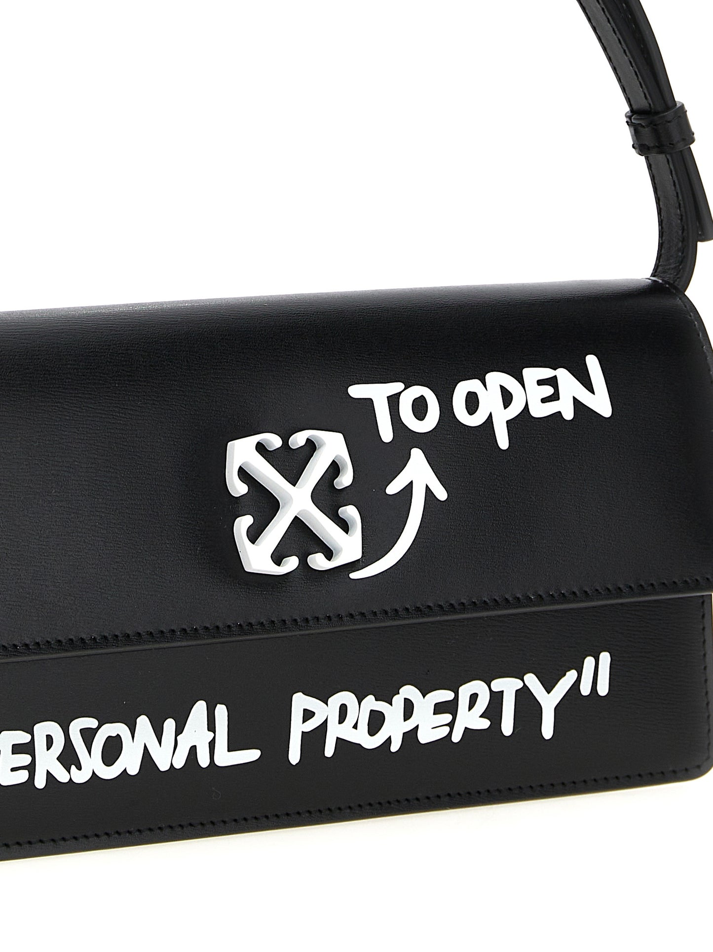 Off-White Bicolor Calfskin Shoulder Bag Curated Luxury Accessories by Orvyn