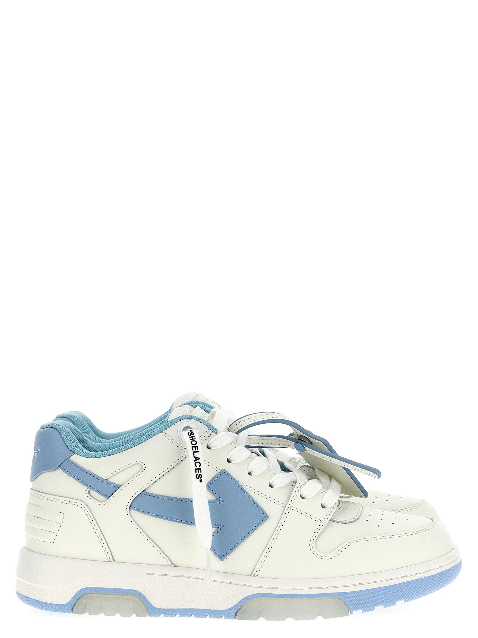 Off-White Blue Bovine Leather Low Top Sneakers Curated Luxury Accessories by Orvyn