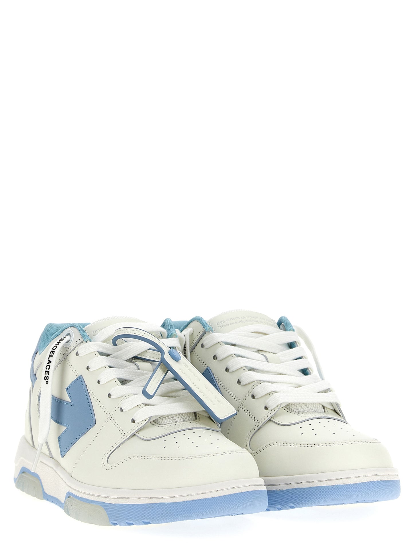 Off-White Blue Bovine Leather Low Top Sneakers Curated Luxury Accessories by Orvyn