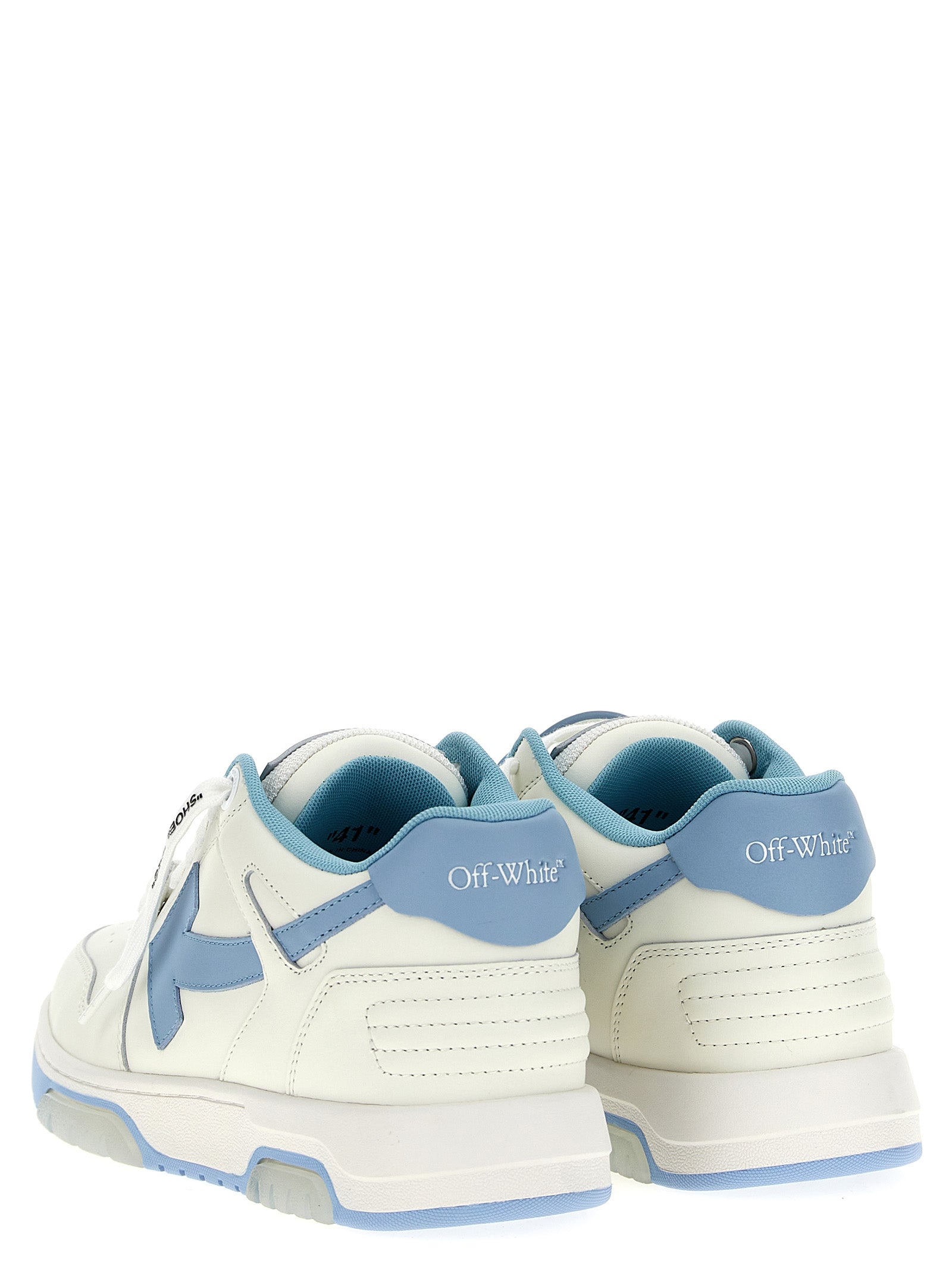 Off-White Blue Bovine Leather Low Top Sneakers Curated Luxury Accessories by Orvyn