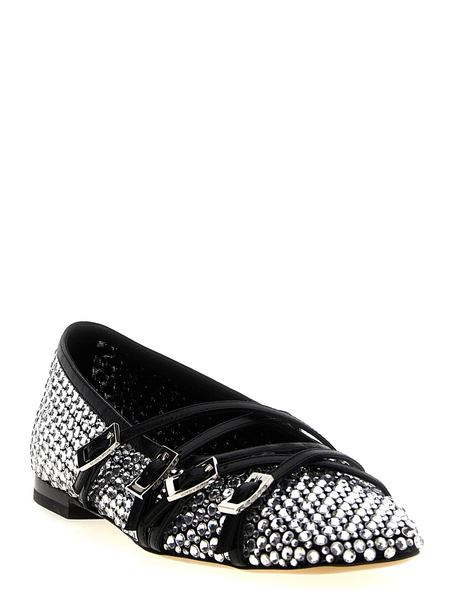 MACH & MACH Black Polyamide Ballet Flats Curated Luxury Accessories by Orvyn