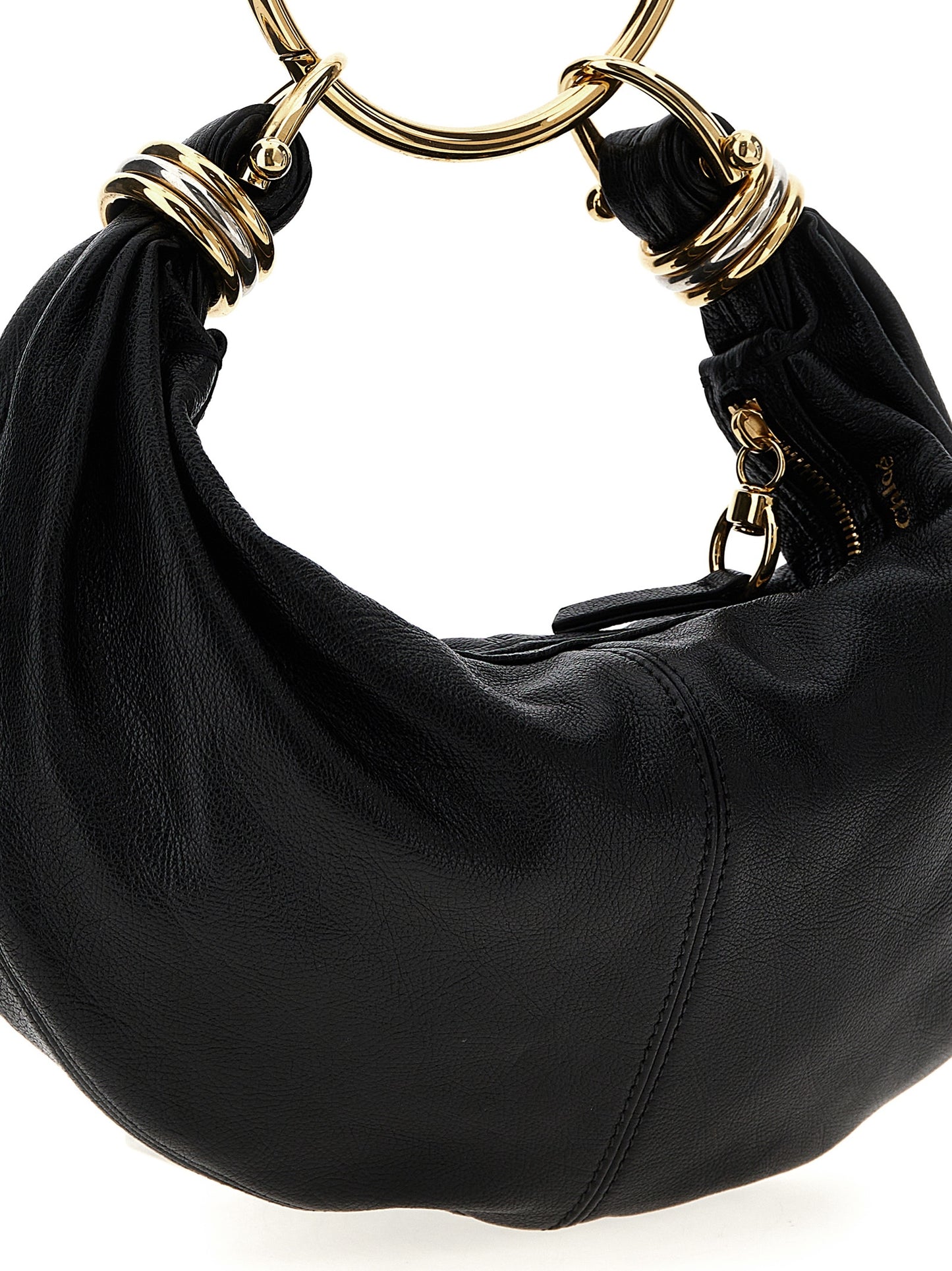 Chloé Black Bracelet Hobo Piccola Handbag