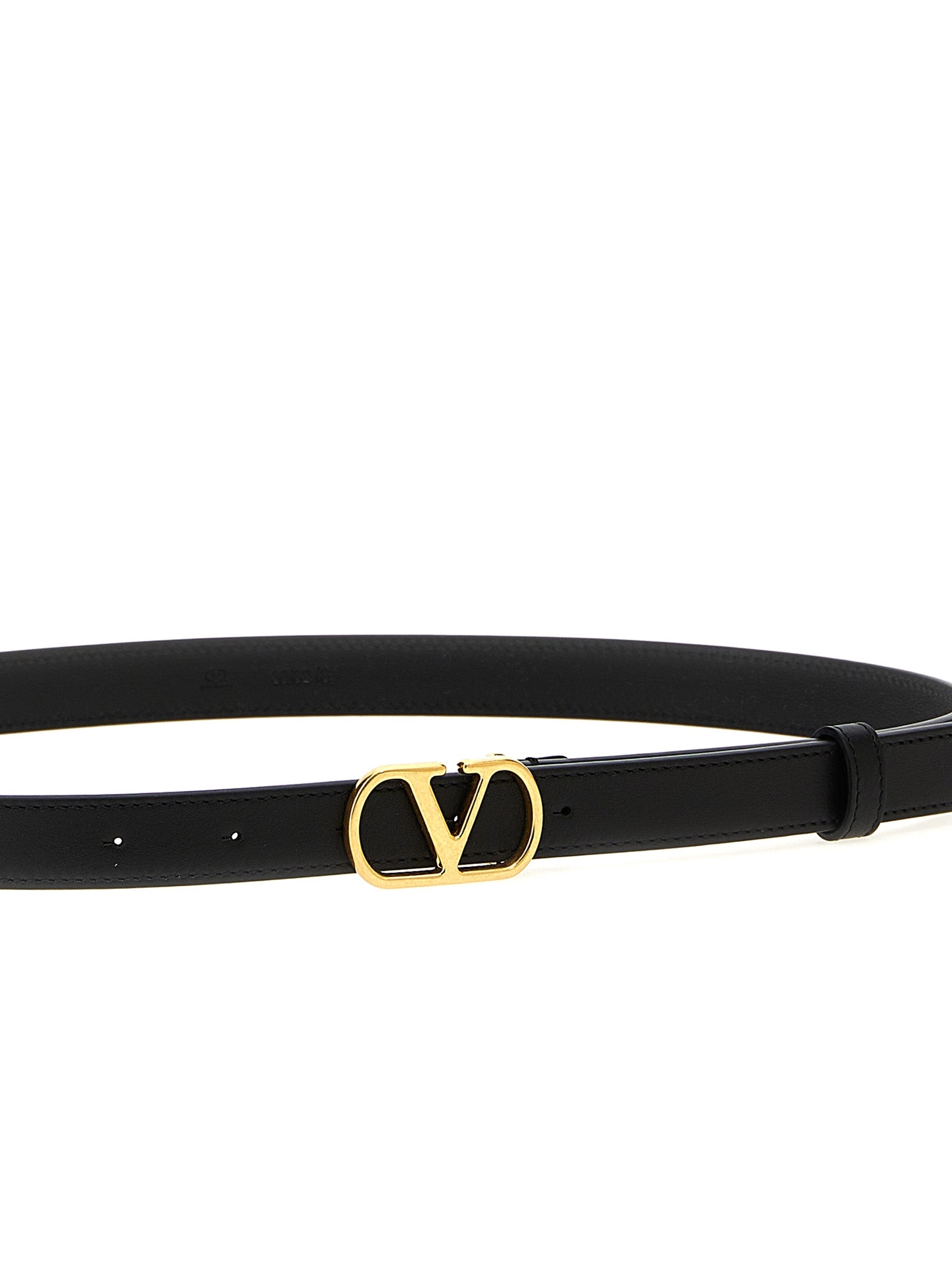 Valentino Garavani Black Calfskin Regular Belt Curated Luxury Accessories by Orvyn