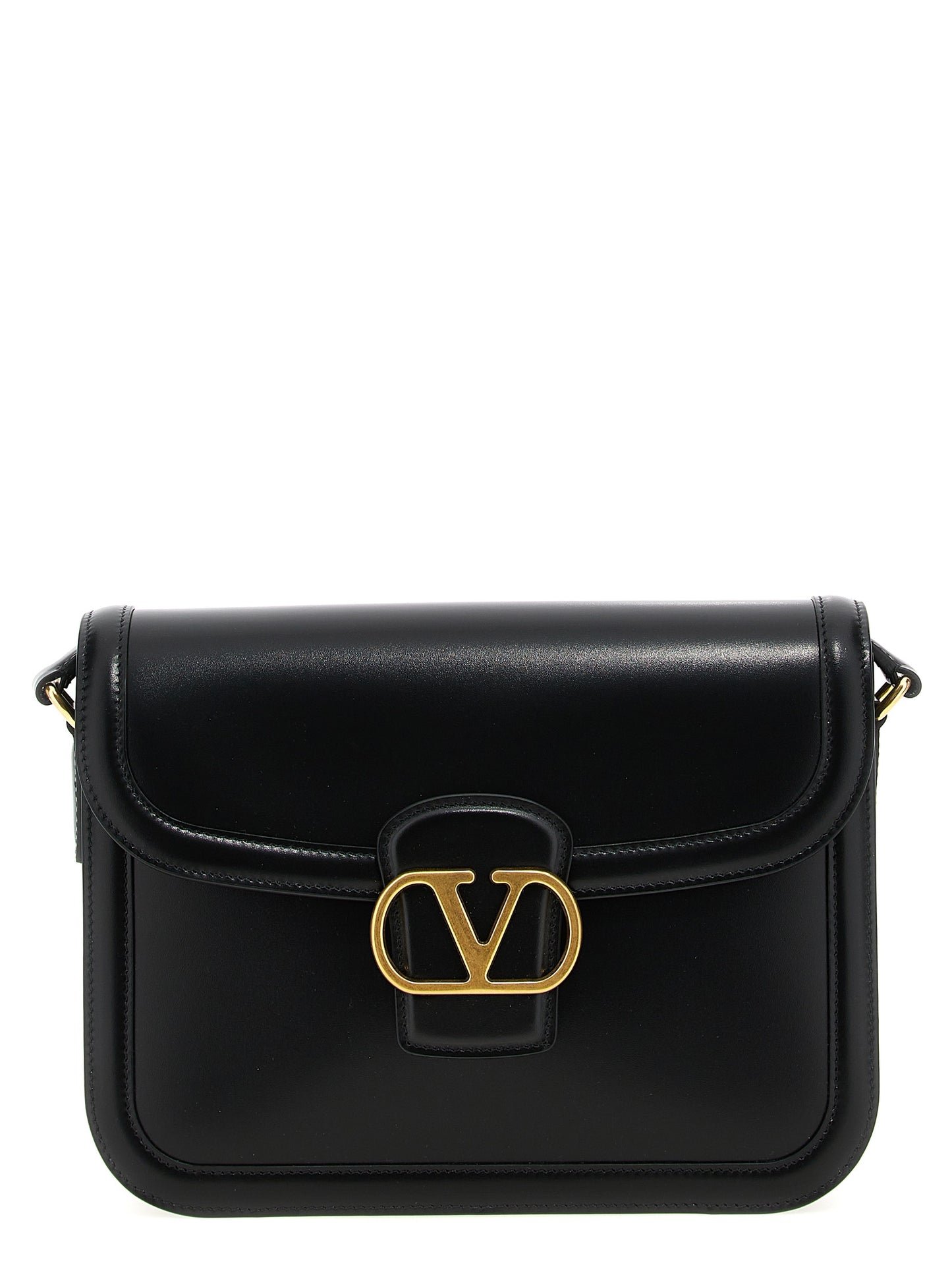 Valentino Garavani Black Calfskin Shoulder Bag Curated Luxury Accessories by Orvyn