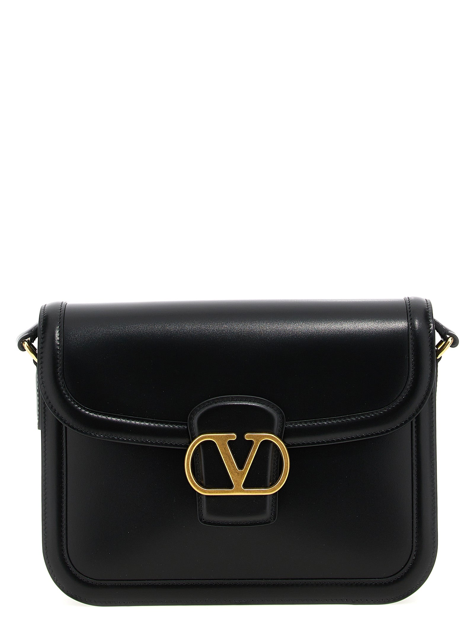 Valentino Garavani Black Calfskin Shoulder Bag Curated Luxury Accessories by Orvyn