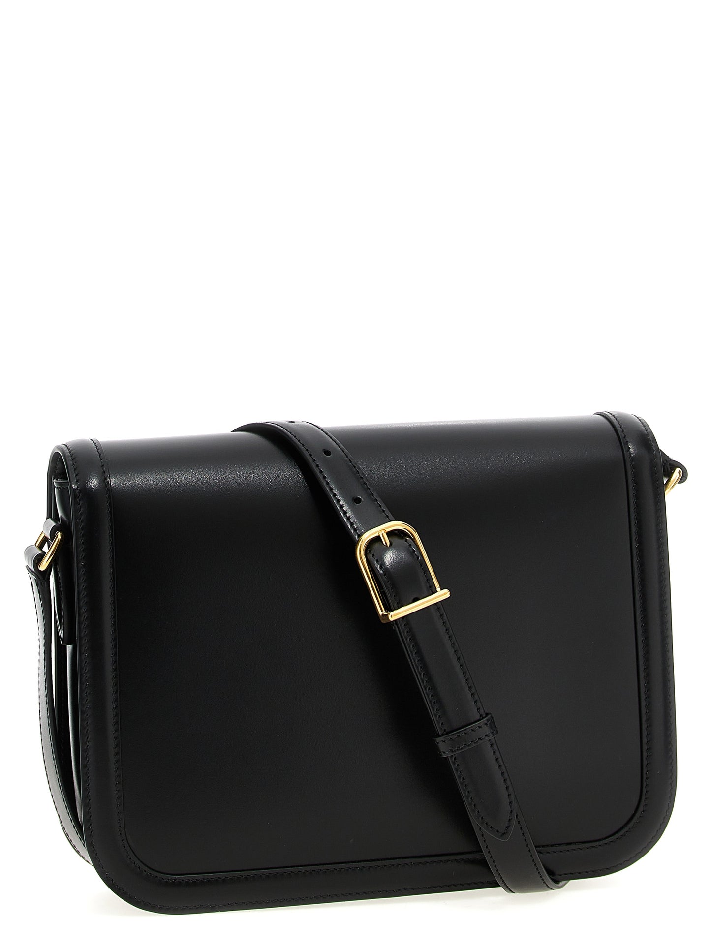 Valentino Garavani Black Calfskin Shoulder Bag Curated Luxury Accessories by Orvyn