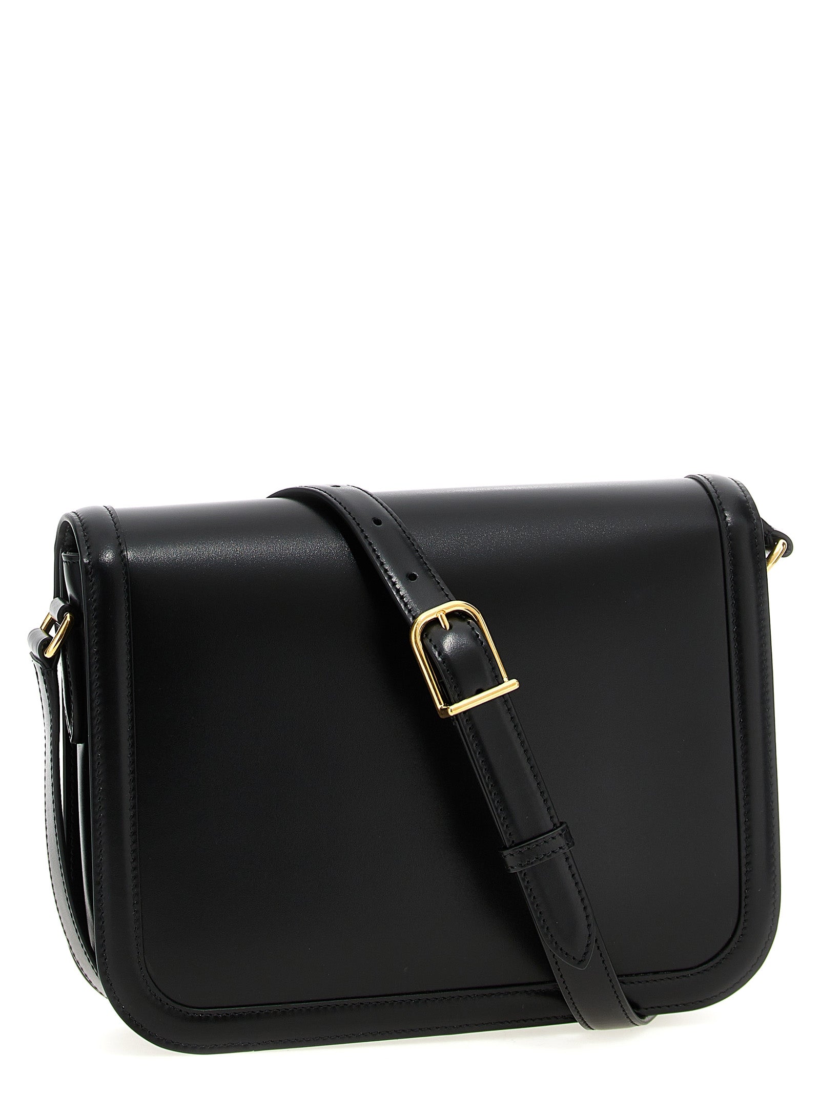 Valentino Garavani Black Calfskin Shoulder Bag Curated Luxury Accessories by Orvyn