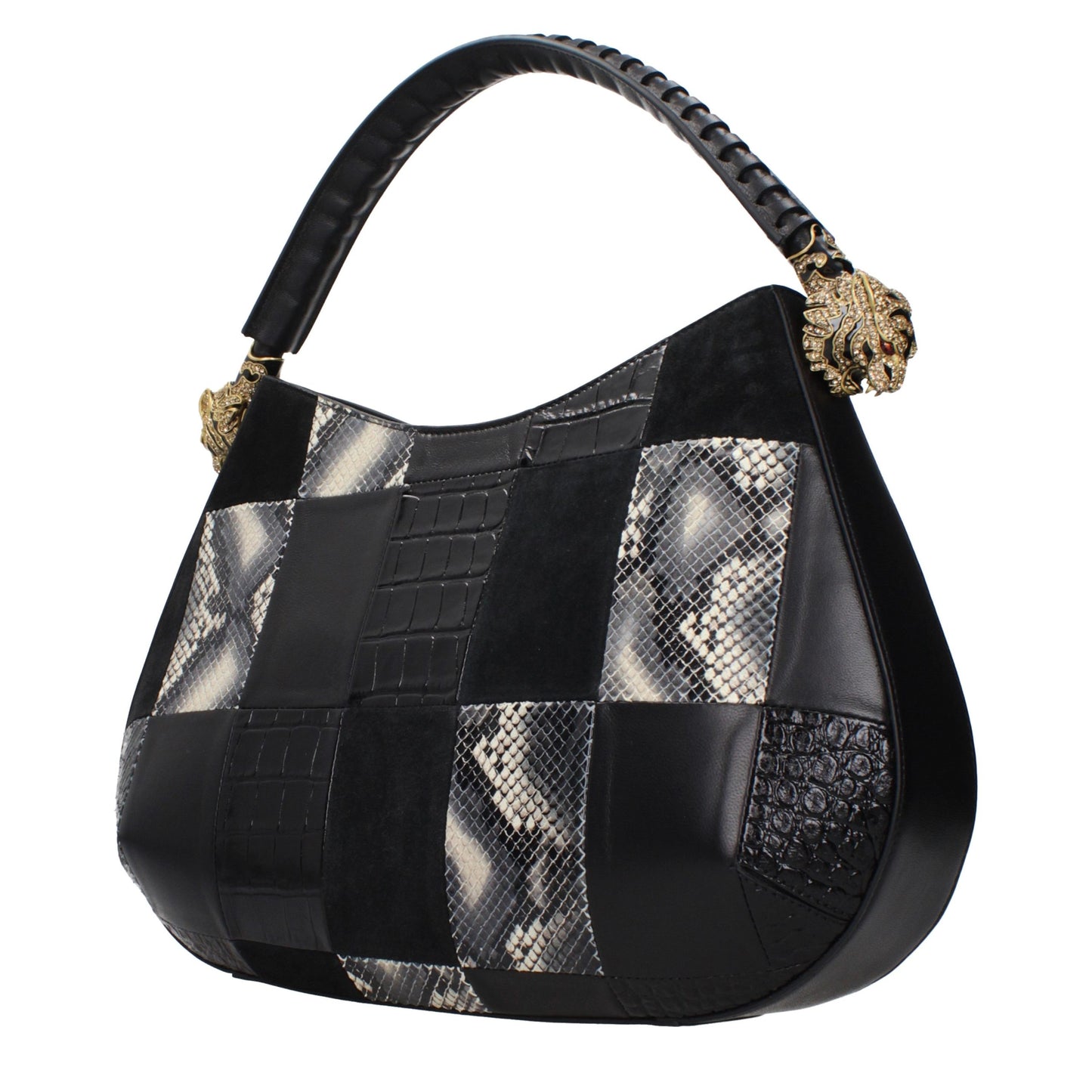Roberto Cavalli Black Leather Handbag Curated Luxury Accessories by Orvyn